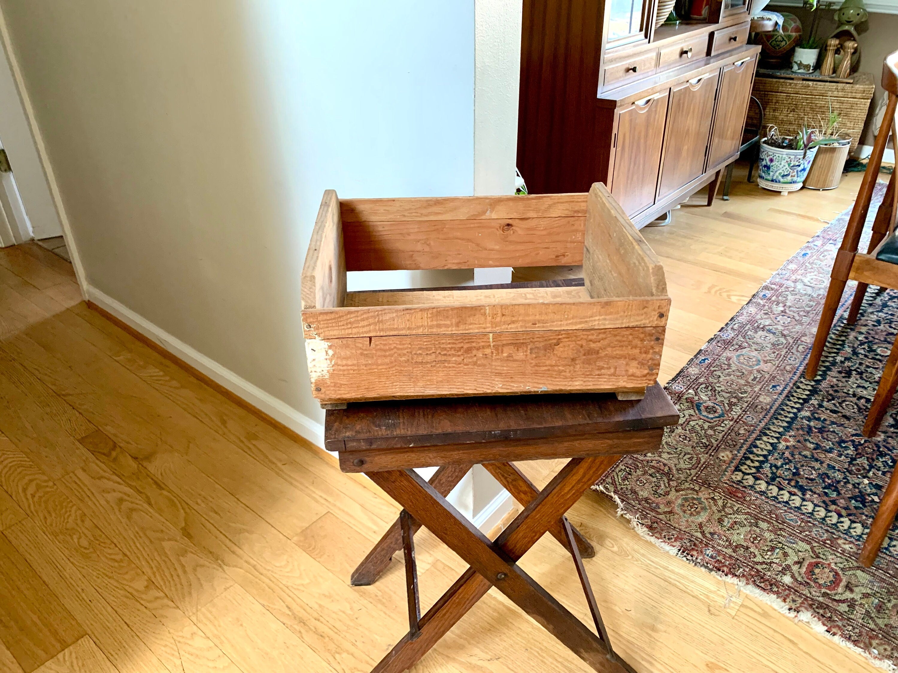 Vtg Wood Lynn's Finest Grape Crate | Wooden Grape Crate | Rustic Storage Greenleaf Farms Advertisement Box | Thompson Grapes Box