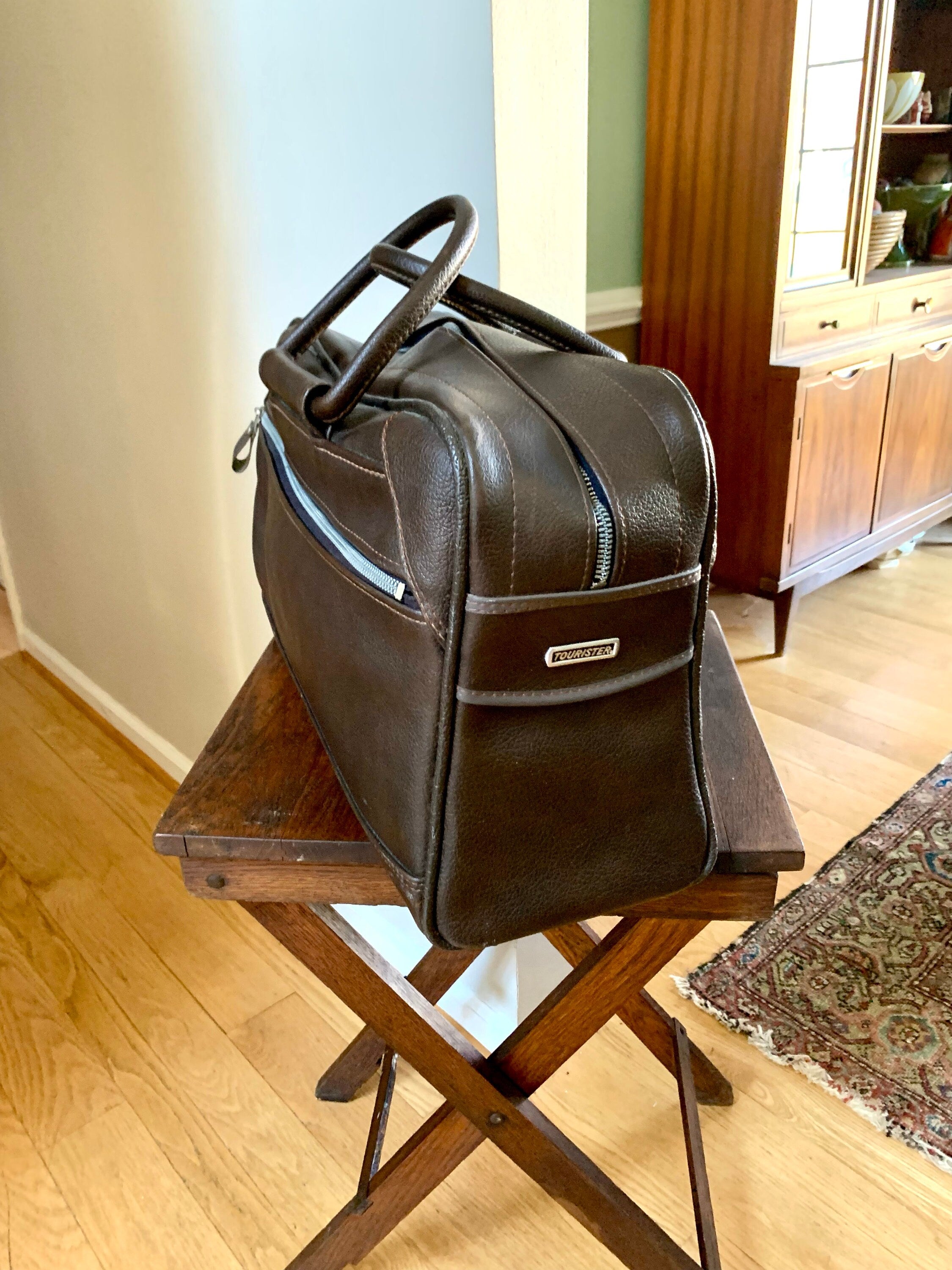Vtg American Tourister Brown Weekender | American Tourister Hand Bag | Retro Shoulder Bag | Brown Weekend Luggage Bag | Carry On Bag