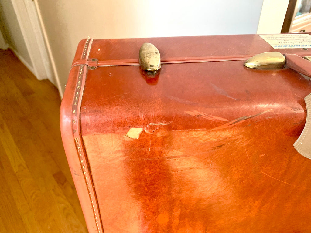 Samsonite Streamlite Hardshell Suitcase with Key | 50's Retro Luggage | Mid Century Luggage | Weekender | Stackable Suitcases