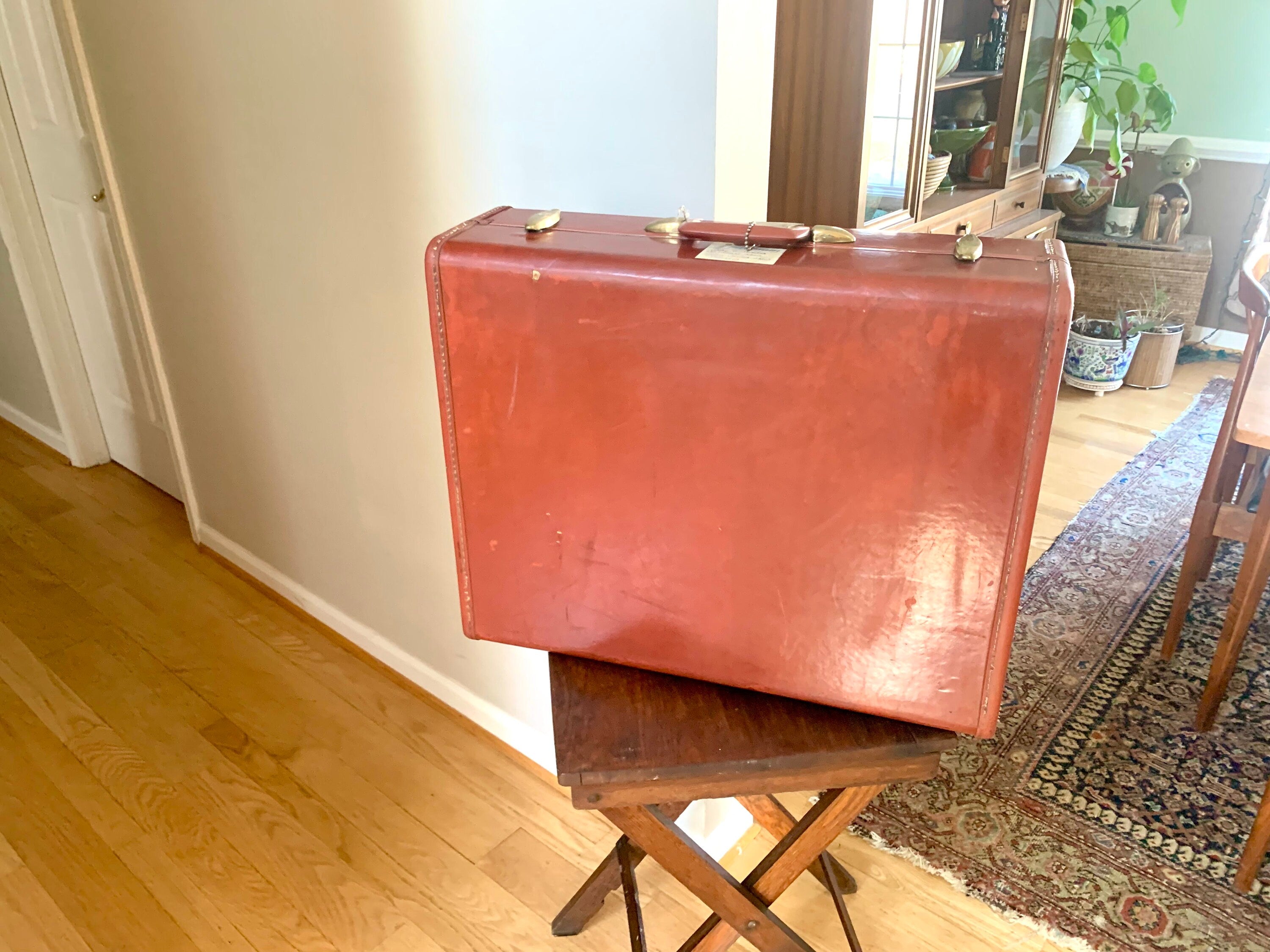 Samsonite Streamlite Hardshell Suitcase with Key | 50's Retro Luggage | Mid Century Luggage | Weekender | Stackable Suitcases
