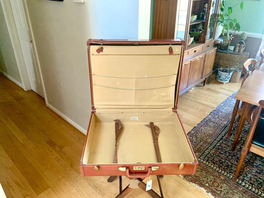 Samsonite Streamlite Hardshell Suitcase with Key | 50's Retro Luggage | Mid Century Luggage | Weekender | Stackable Suitcases