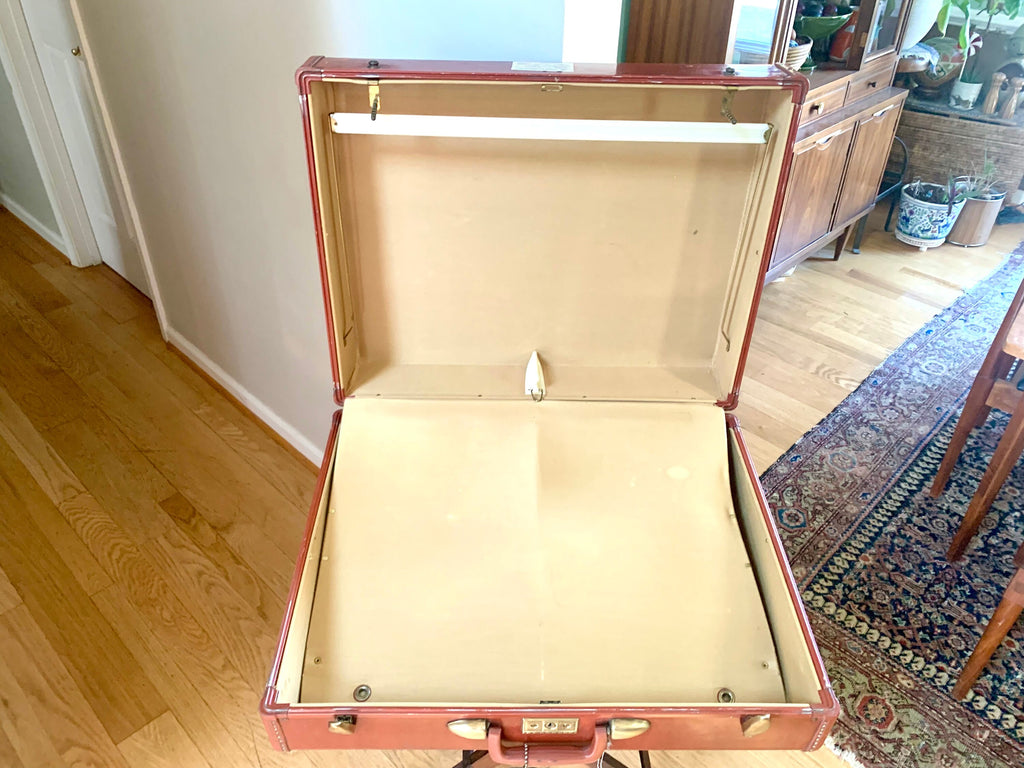 Samsonite Streamlite Hardshell Suitcase with Key | 50's Retro Luggage | Mid Century Luggage | Weekender | Stackable Suitcases