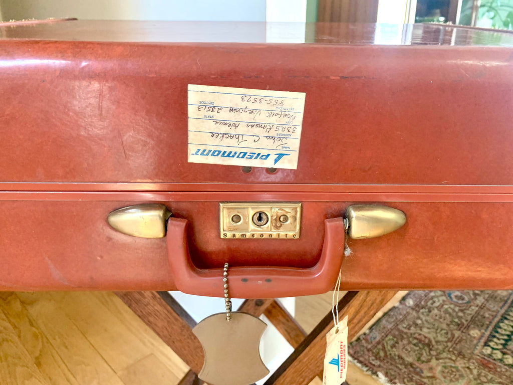 Samsonite Streamlite Hardshell Suitcase with Key | 50's Retro Luggage | Mid Century Luggage | Weekender | Stackable Suitcases