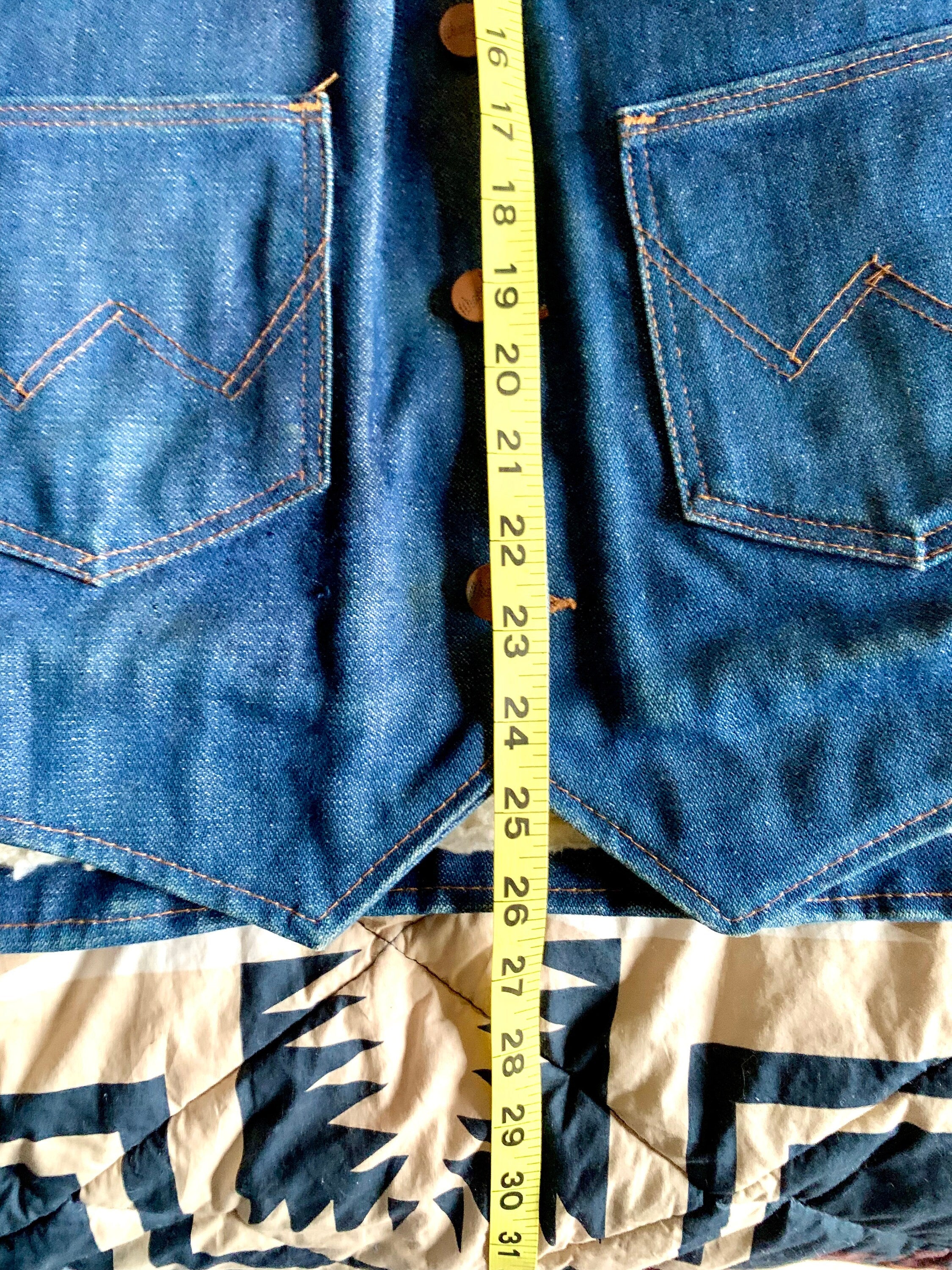 1970s Denim Vest | Wrangler Denim Vest | Sherpa Lined Wrangler Jean Vest | XL Wrangler VL200NV Vest | Denim Jean Vest | Western Jean Vest