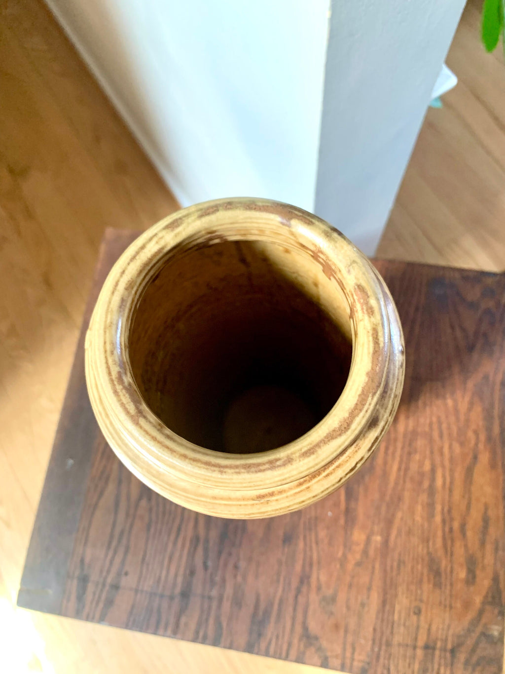 Vtg Tall Ceramic Vase | Tall Pottery Vase | Stoneware Pottery Vase | Unmarked Studio Ceramic Vase | Earthy 13 1/2" Tall Vase
