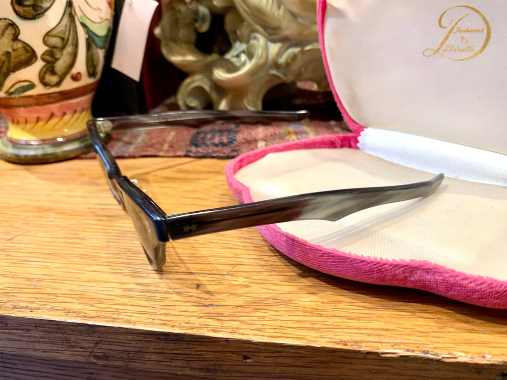 Pair Of 1950's Victory Cats Eye Sunglasses| Emerald Green Tint Cat Eye Sunglasses| Victory Eyewear| Smoked Glass Victory Sunglasses