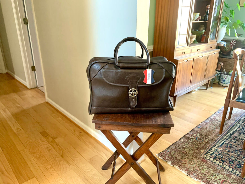 Vtg American Tourister Brown Weekender | American Tourister Hand Bag | Retro Shoulder Bag | Brown Weekend Luggage Bag | Carry On Bag