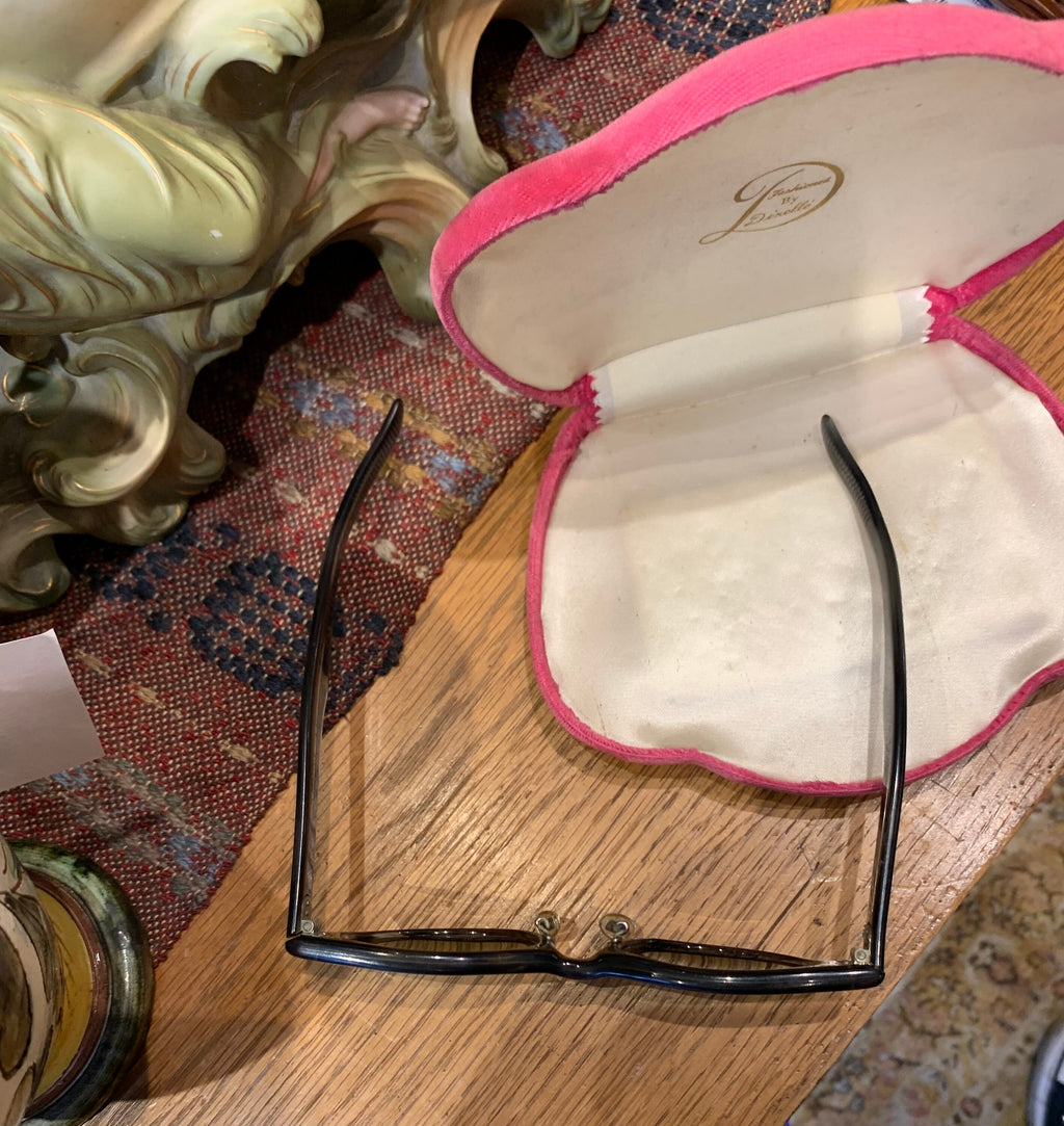 Pair Of 1950's Victory Cats Eye Sunglasses| Emerald Green Tint Cat Eye Sunglasses| Victory Eyewear| Smoked Glass Victory Sunglasses