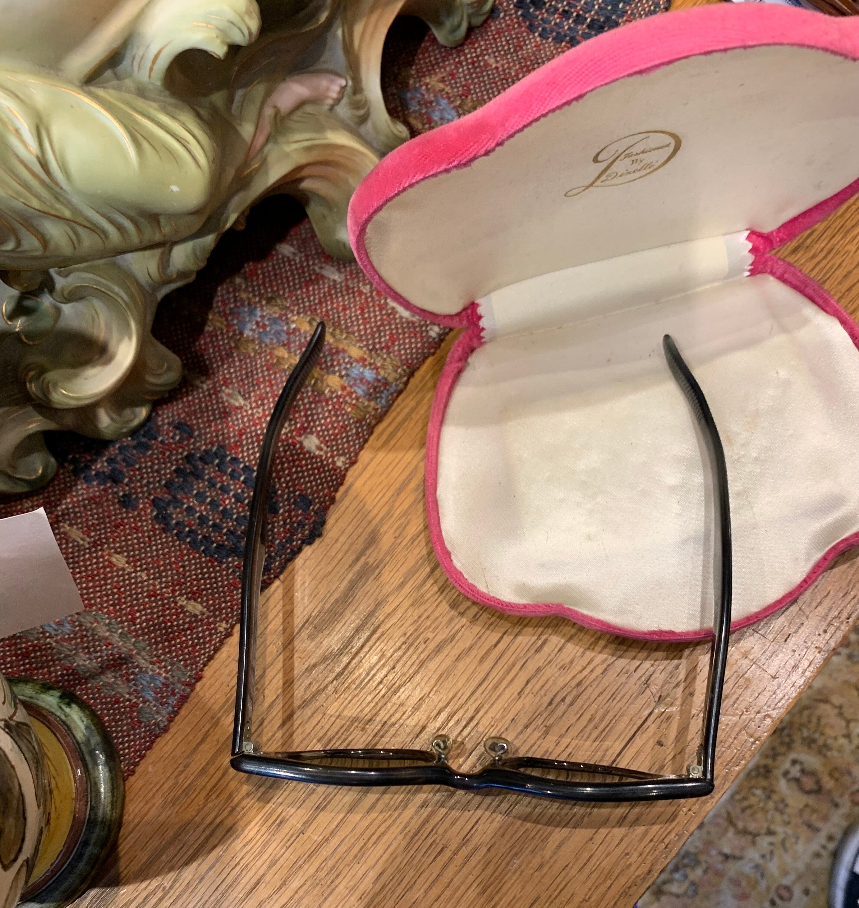 Pair Of 1950's Victory Cats Eye Sunglasses| Emerald Green Tint Cat Eye Sunglasses| Victory Eyewear| Smoked Glass Victory Sunglasses