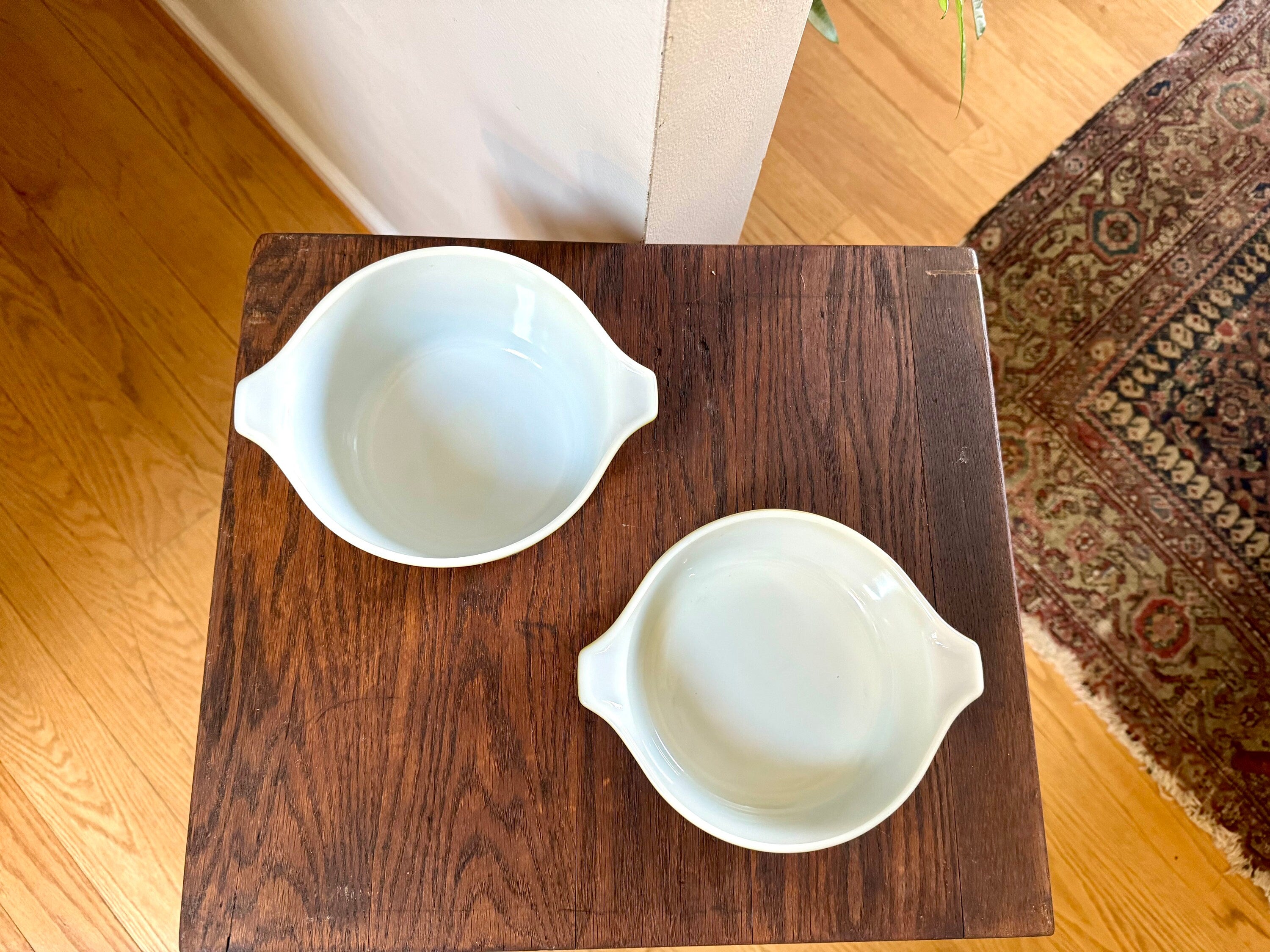 Pyrex 471 and 473 Spring Blossom Casserole Dishes | Vintage Crazy Daisy Pyrex Set | Green Pyrex Dish | Mid Century Kitchen | No lids