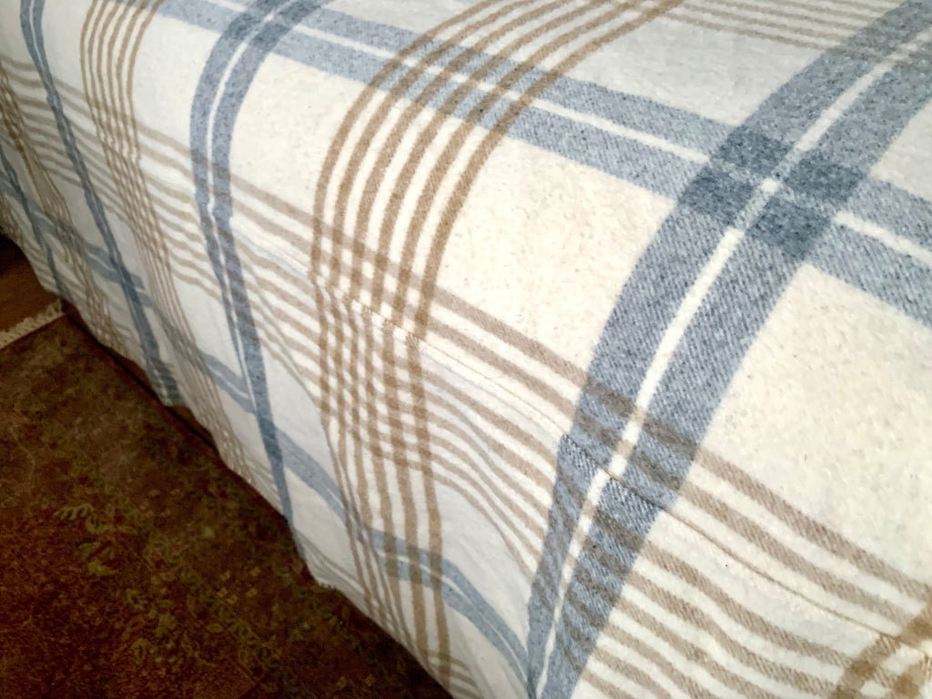 Vintage Woolrich Wool Blanket | Garde La Foy Woolrich Woven Beadspread | Plaid All Wool Blanket | Large Wool Woolrich Blanket | 50's Blanket