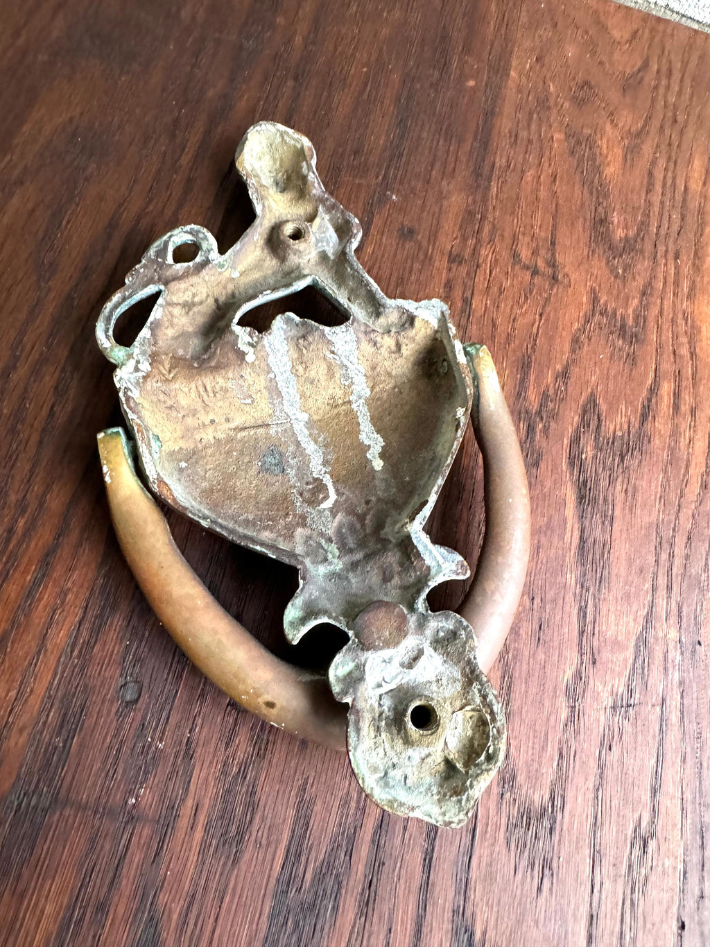 Antique Bronze Sphinx Door Knocker | Rustic 1800's Sphinx Door Knocker | English Regency Sphinx Door Decor | Neoclassic Motif Design Knocker