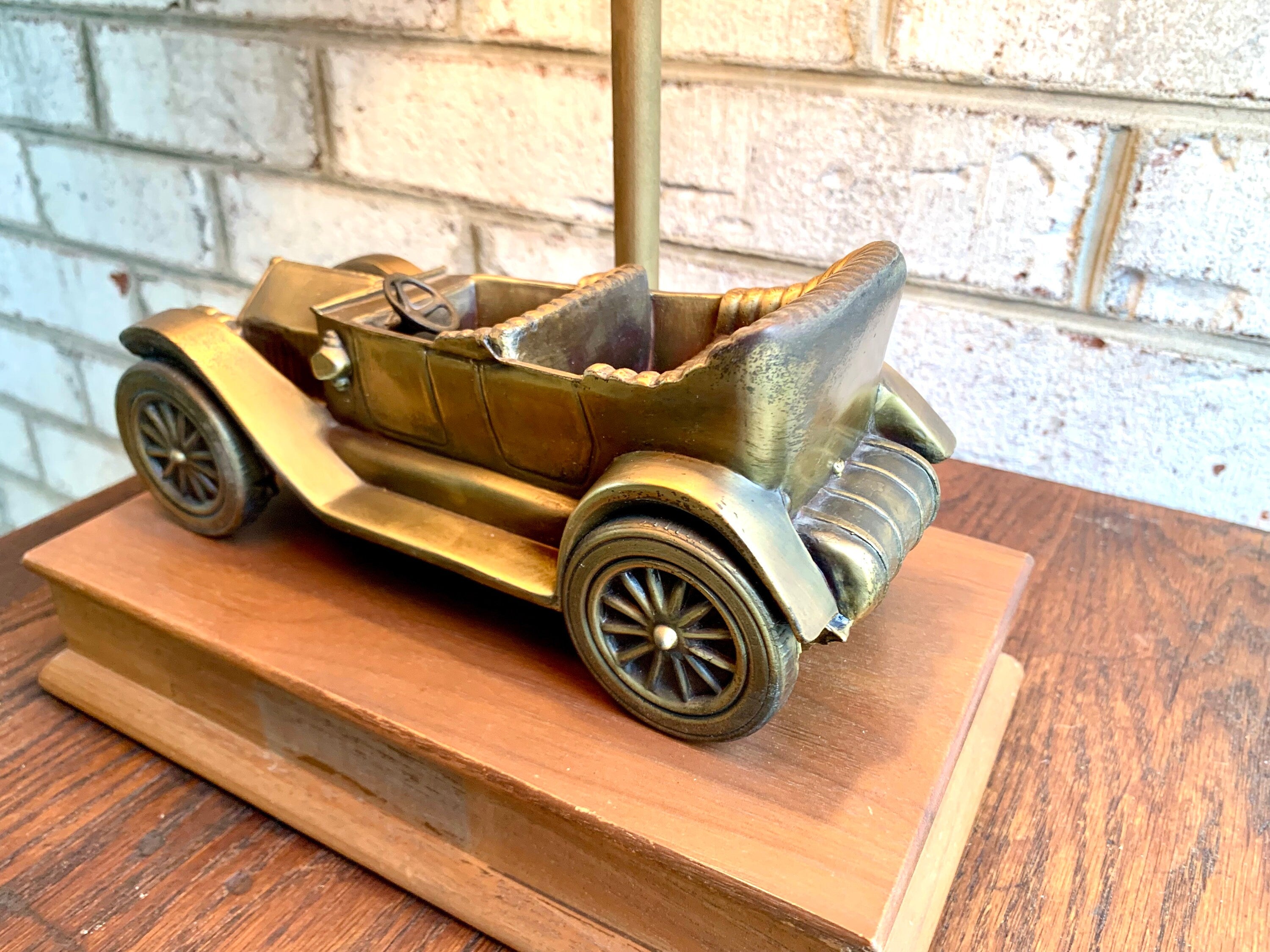 Chevrolet Dealer Lamp | Vintage Cast Metal Chevrolet Car Dealer Lamp | Corvette, Corvair, Chevy Lamp Shade | Automobile Dealership Lamp