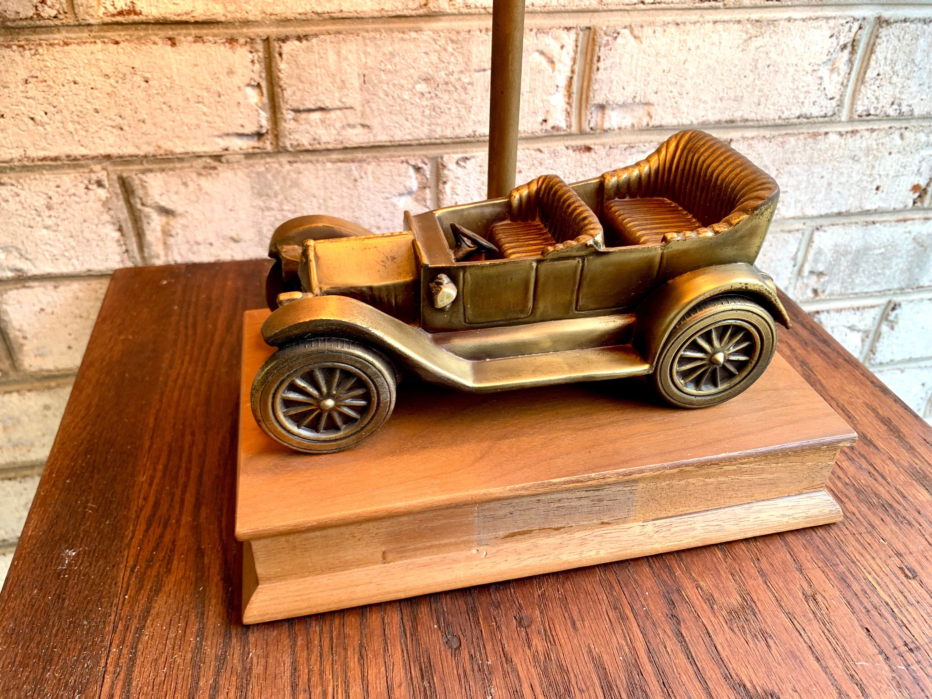 Chevrolet Dealer Lamp | Vintage Cast Metal Chevrolet Car Dealer Lamp | Corvette, Corvair, Chevy Lamp Shade | Automobile Dealership Lamp