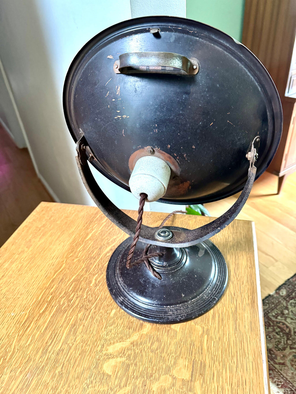 Repurpose Universal Heater Lamp | Vtg Copper Space Heater Up Cycled Light | Rustic Brass Heater lamp | Industrial Accent Lamp