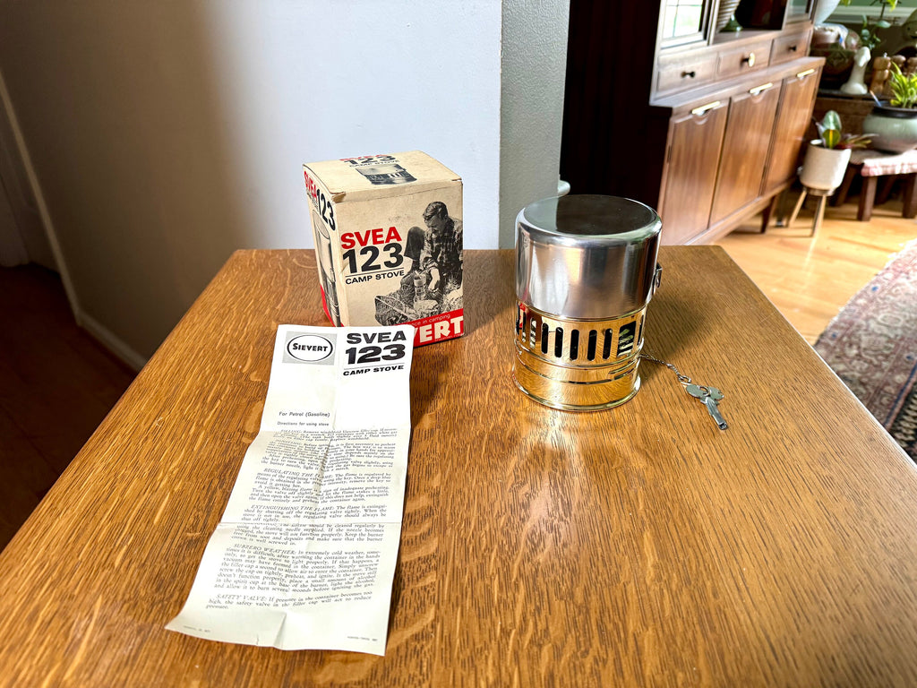 Vintage SVEA 123 Burner Stove | SVEA 123 Backpack Stove | Swedish Brass Camping Stove | Complete SVEA 123 Hiking Stove | Polished Svea Stove
