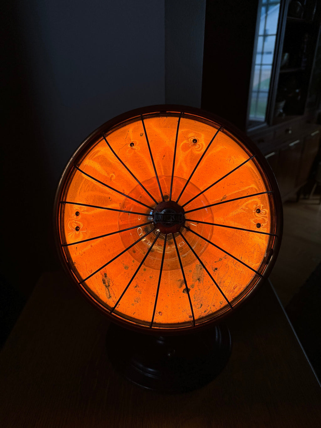 Repurpose Universal Heater Lamp | Vtg Copper Space Heater Up Cycled Light | Rustic Brass Heater lamp | Industrial Accent Lamp