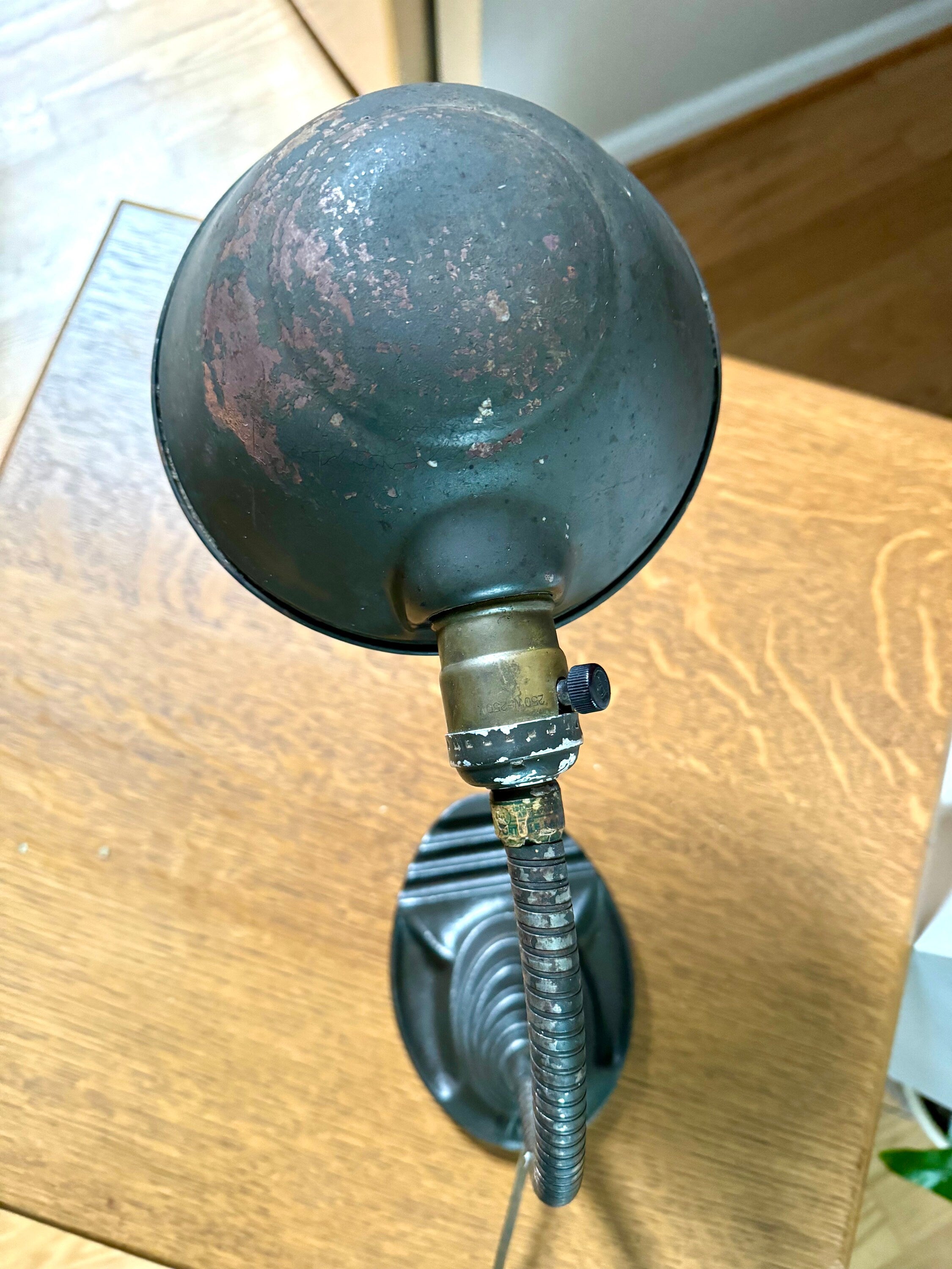 Vintage Eagle Goose Neck Lamp | Industrial Adjustable Desk Lamp | Eagle Cast Iron Desk Lamp | Distressed Metal Desk Lamp | Rustic Desk Lamp