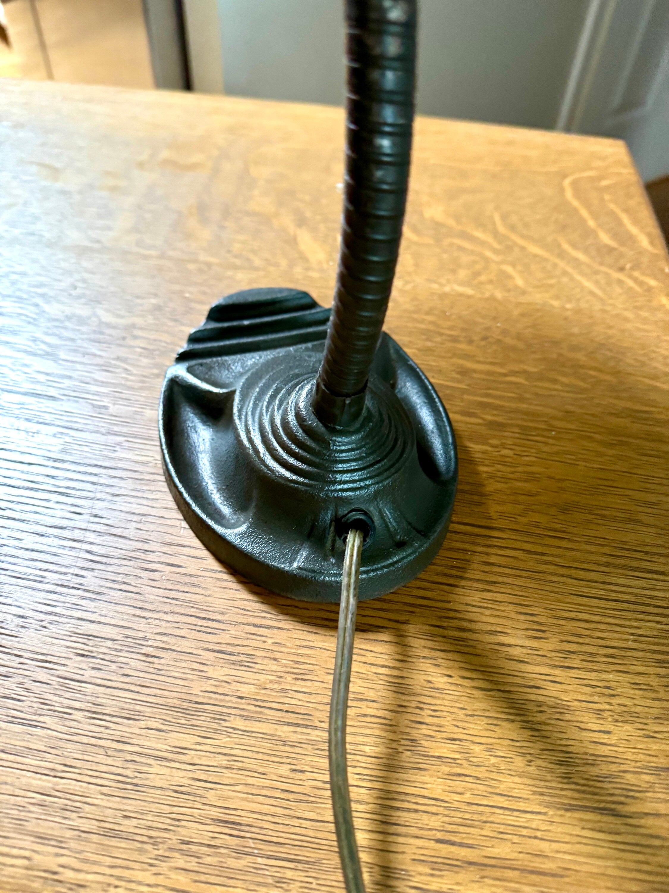 Vintage Eagle Goose Neck Lamp | Industrial Adjustable Desk Lamp | Eagle Cast Iron Desk Lamp | Distressed Metal Desk Lamp | Rustic Desk Lamp