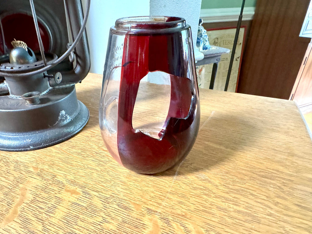 Antique Prisco Pony CB Bulls Eye Globe Lantern | Vintage Rayo Pony C.B. Bulls Eye Lantern| Pritchard Strong Oil Lamp