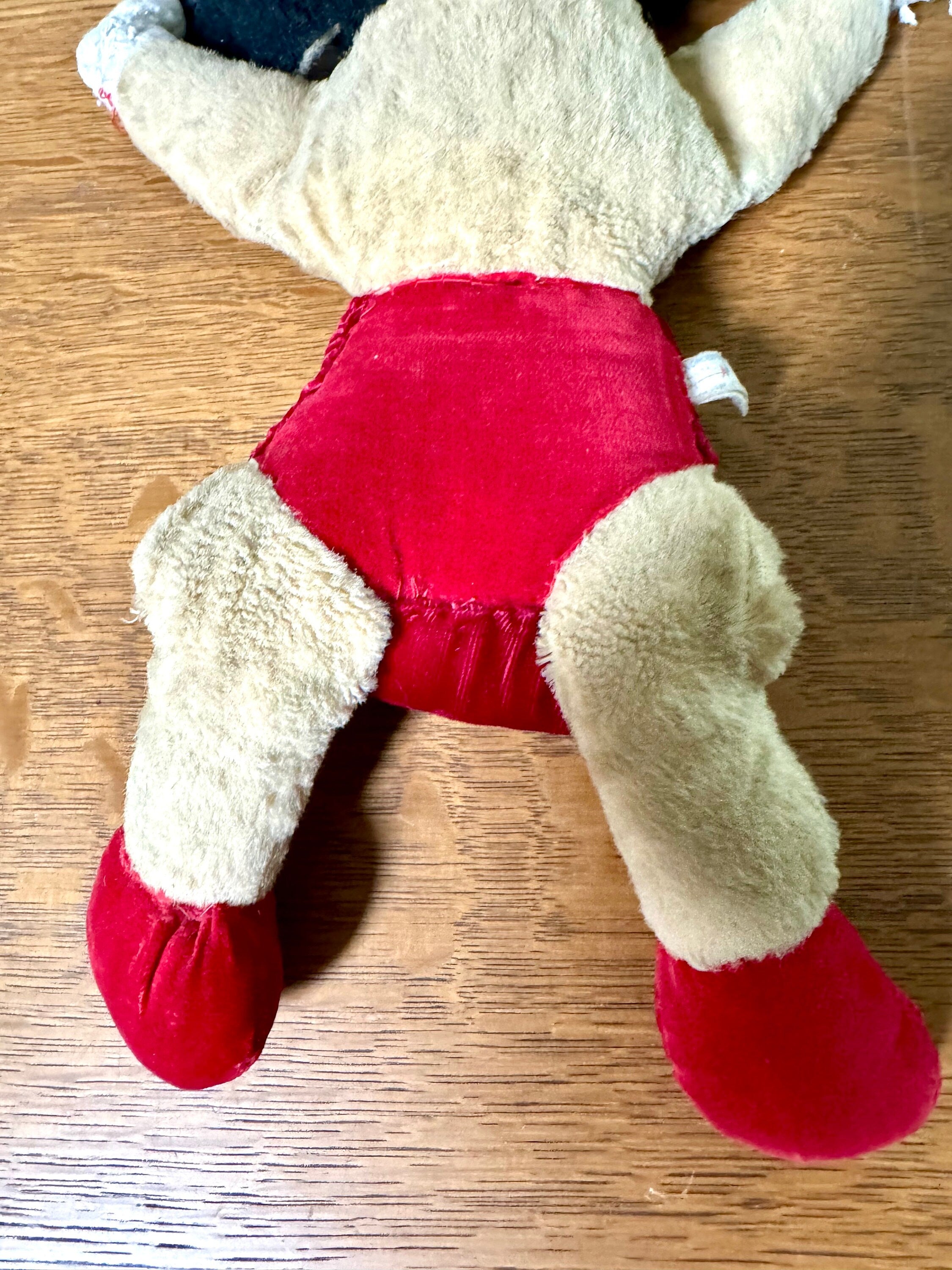 Vintage Distressed Mighty Mouse Stuffed Animal | Ideal Mighty Mouse | Ideal Toy Mighty Mouse | Distressed Mighty Mouse