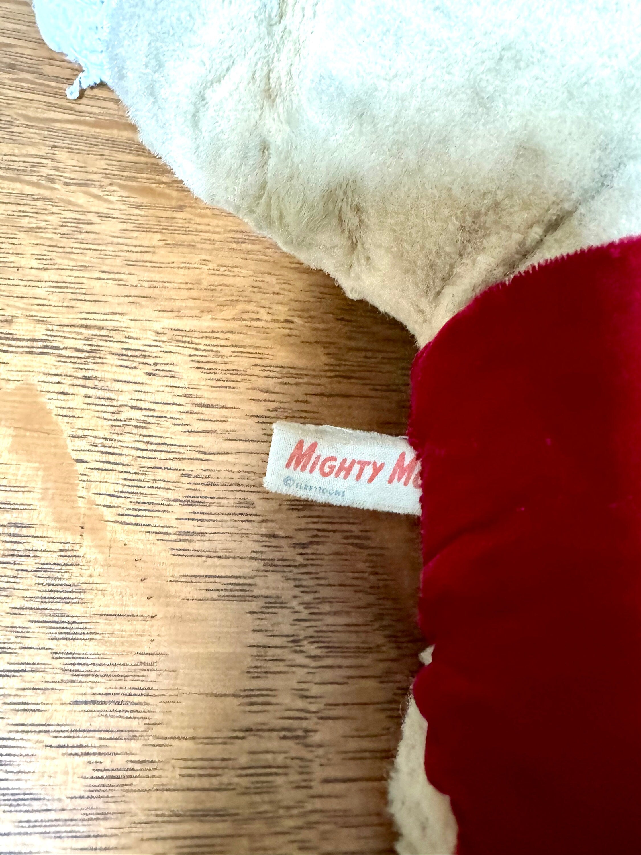 Vintage Distressed Mighty Mouse Stuffed Animal | Ideal Mighty Mouse | Ideal Toy Mighty Mouse | Distressed Mighty Mouse