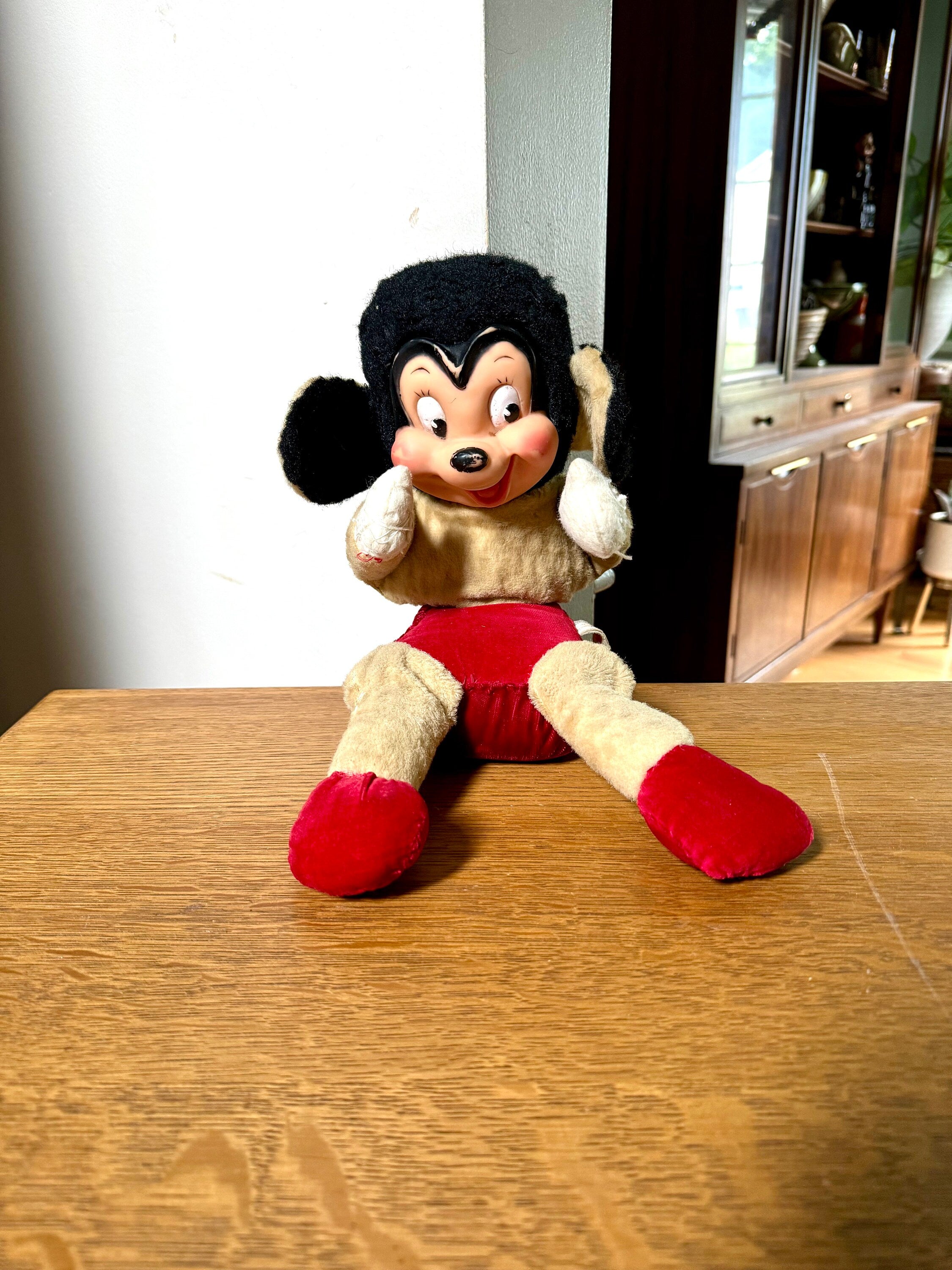 Vintage Distressed Mighty Mouse Stuffed Animal | Ideal Mighty Mouse | Ideal Toy Mighty Mouse | Distressed Mighty Mouse