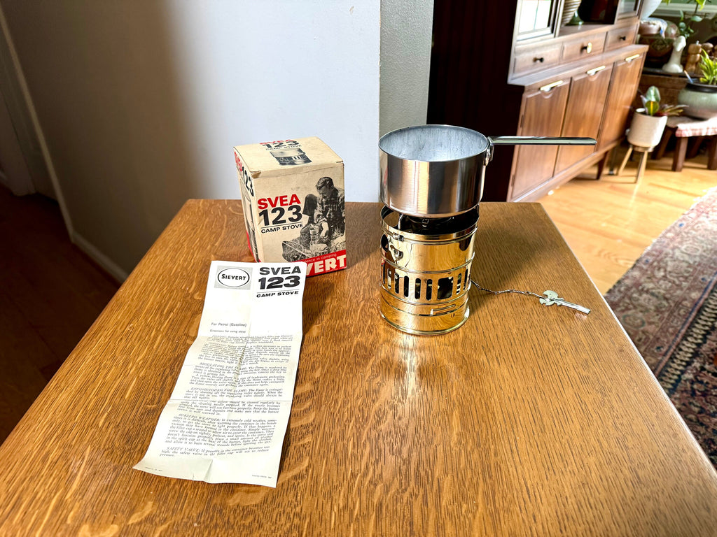 Vintage SVEA 123 Burner Stove | SVEA 123 Backpack Stove | Swedish Brass Camping Stove | Complete SVEA 123 Hiking Stove | Polished Svea Stove