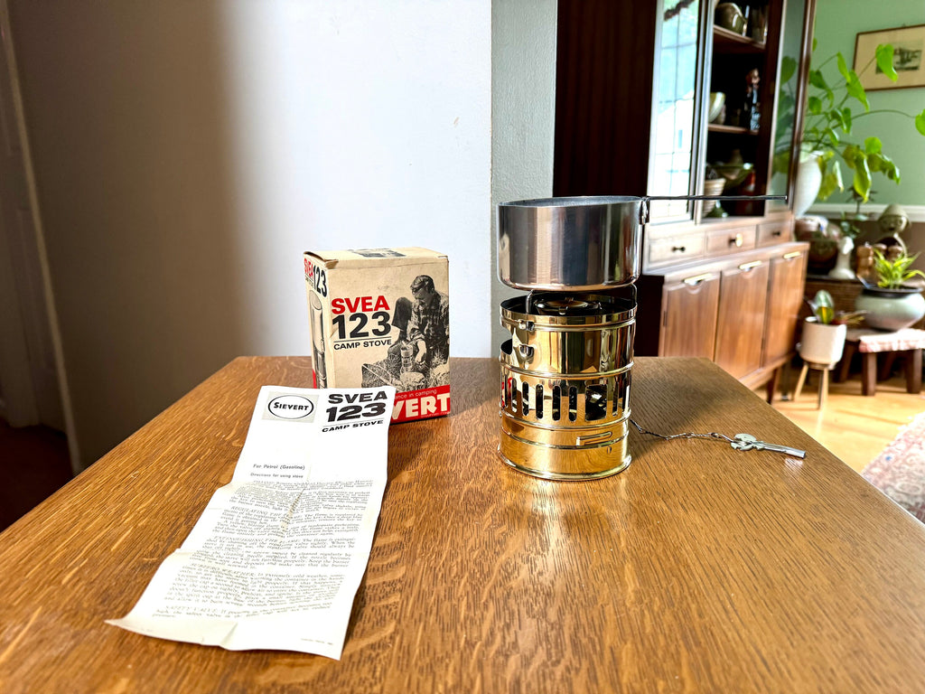 Vintage SVEA 123 Burner Stove | SVEA 123 Backpack Stove | Swedish Brass Camping Stove | Complete SVEA 123 Hiking Stove | Polished Svea Stove