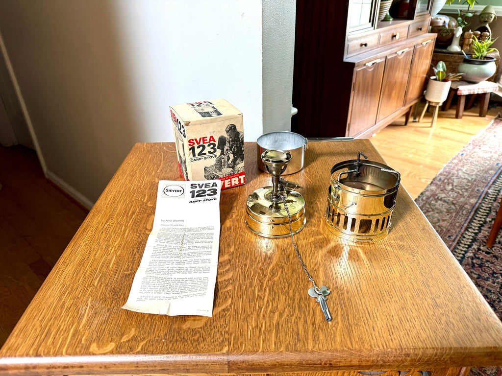 Vintage SVEA 123 Burner Stove | SVEA 123 Backpack Stove | Swedish Brass Camping Stove | Complete SVEA 123 Hiking Stove | Polished Svea Stove