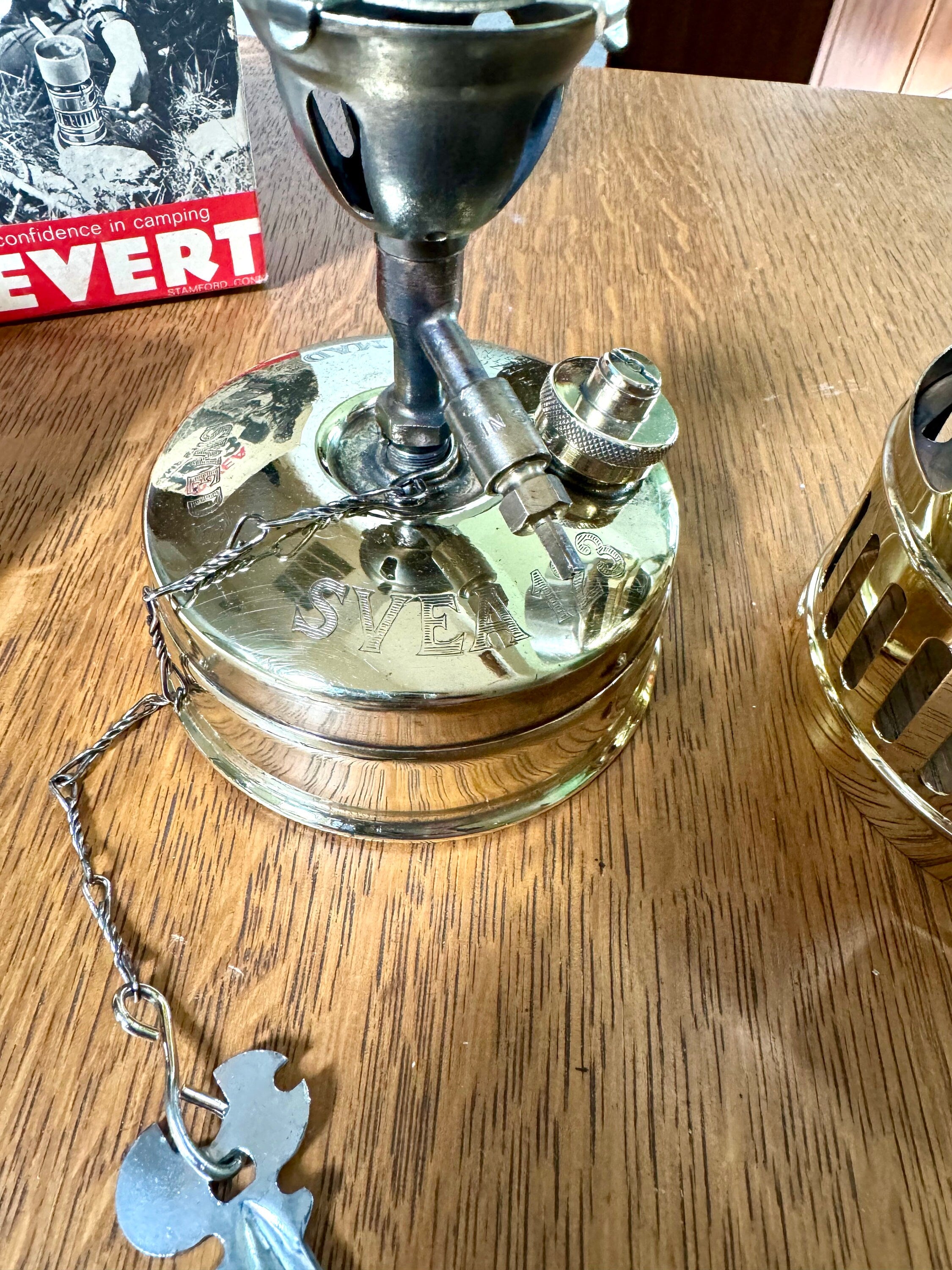 Vintage SVEA 123 Burner Stove | SVEA 123 Backpack Stove | Swedish Brass Camping Stove | Complete SVEA 123 Hiking Stove | Polished Svea Stove