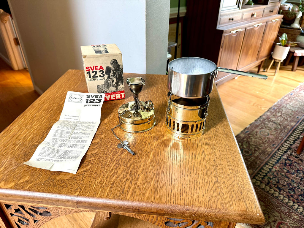 Vintage SVEA 123 Burner Stove | SVEA 123 Backpack Stove | Swedish Brass Camping Stove | Complete SVEA 123 Hiking Stove | Polished Svea Stove