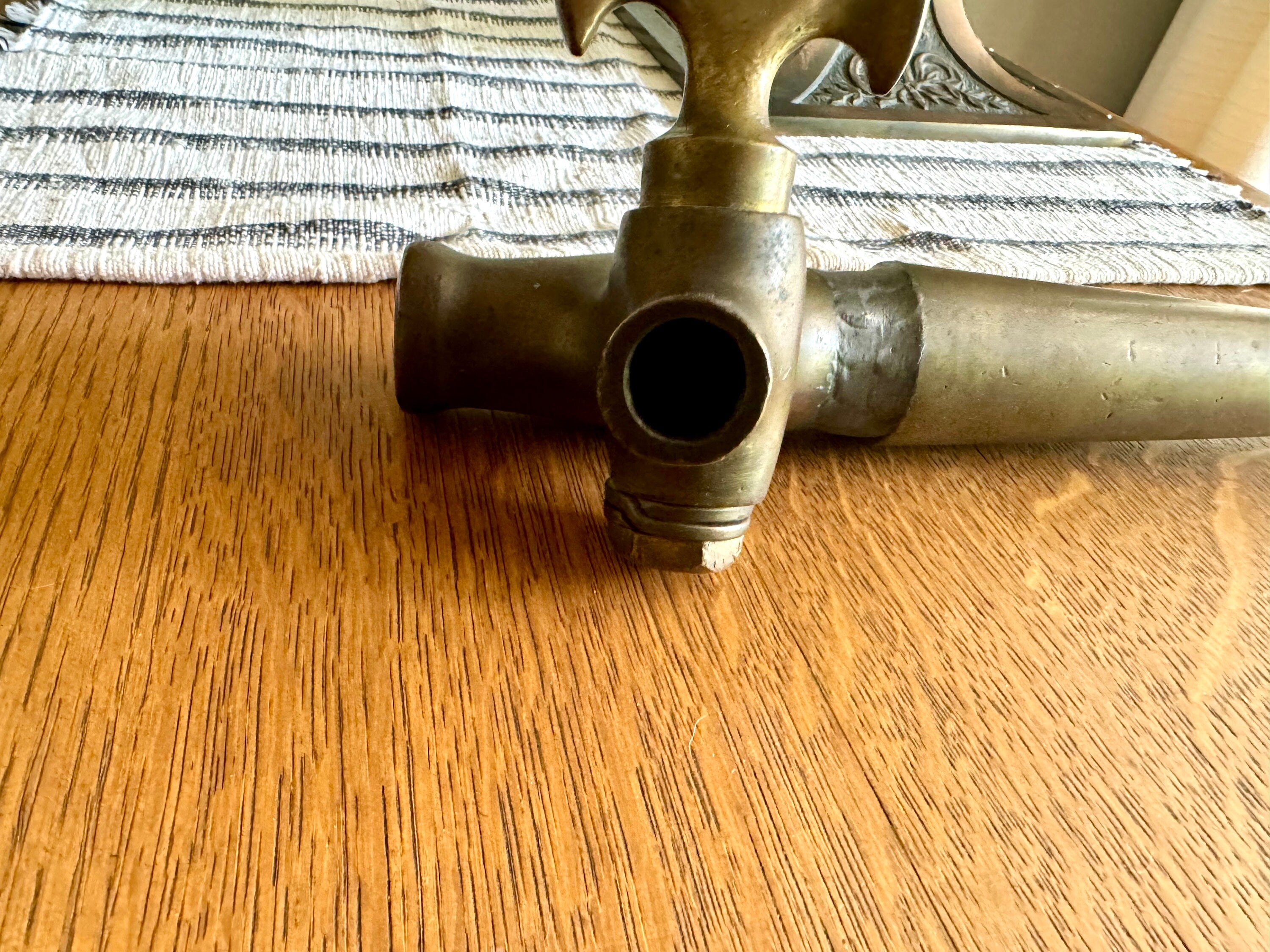 Antique Solid Brass Beer Barrel Spigot | The Bishop & Babcock Beer Tap | Wood Barrel Brass Tap | Large Brass Wine/Beer Tap