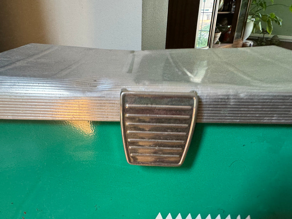 Vintage Poloron Products Cooler | Distressed Green Poloron Thermaster Metal Cooler With Tray | Metal Camping Cooler | Rustic Cooler