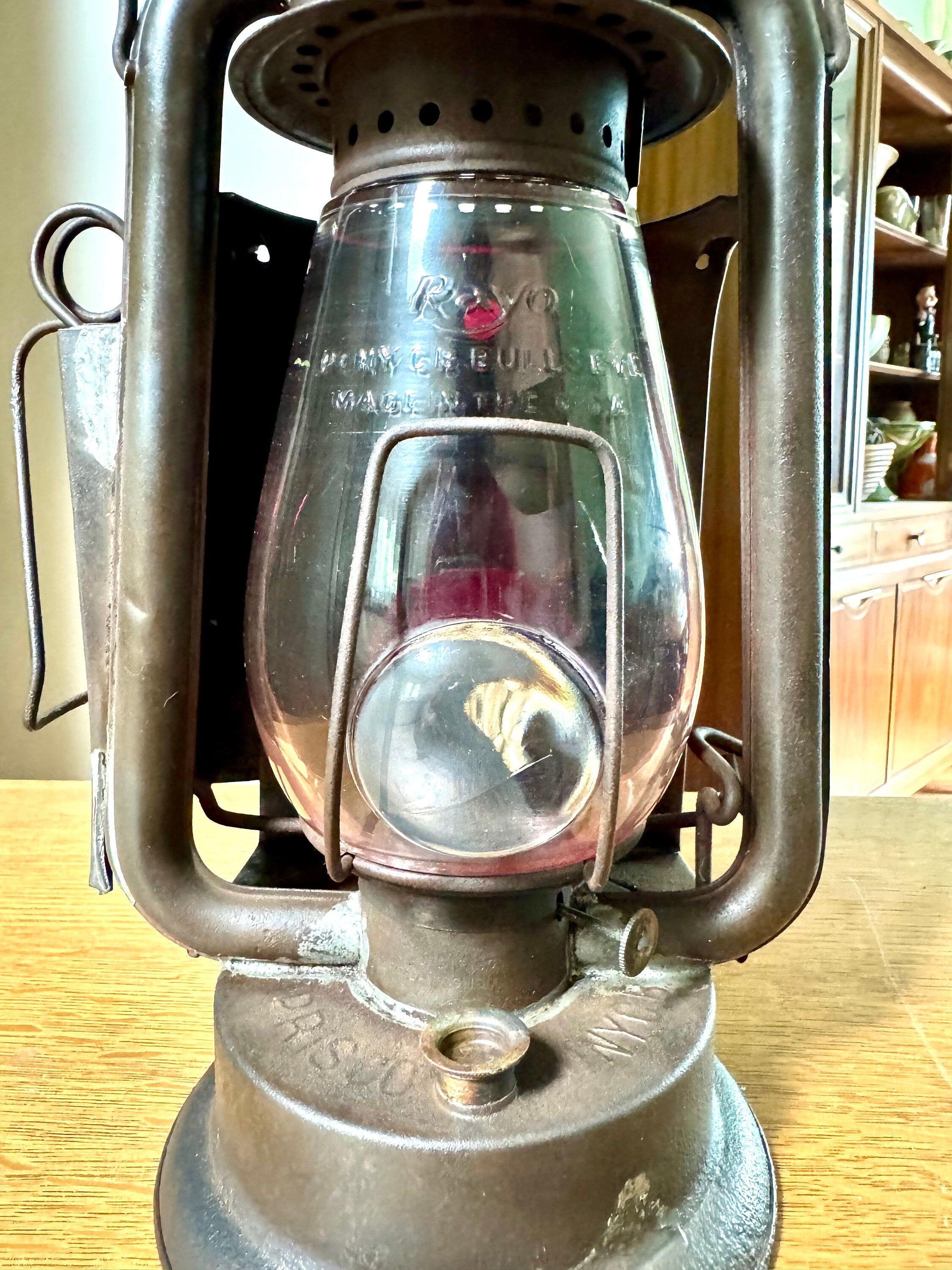 Antique Prisco Pony CB Bulls Eye Globe Lantern | Vintage Rayo Pony C.B. Bulls Eye Lantern| Pritchard Strong Oil Lamp