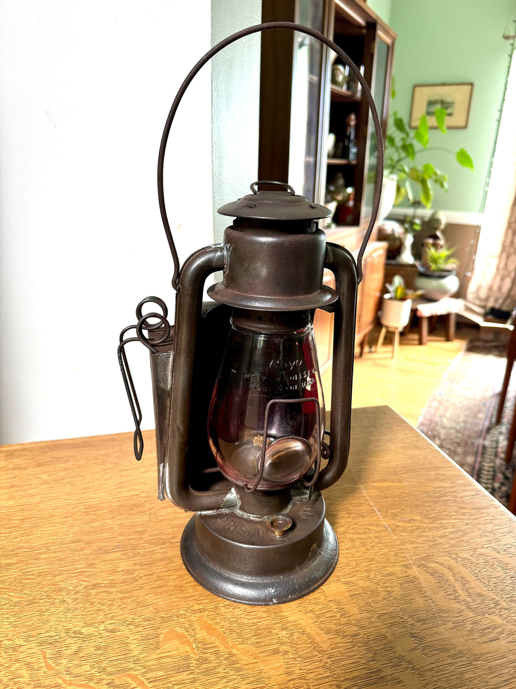 Antique Prisco Pony CB Bulls Eye Globe Lantern | Vintage Rayo Pony C.B. Bulls Eye Lantern| Pritchard Strong Oil Lamp