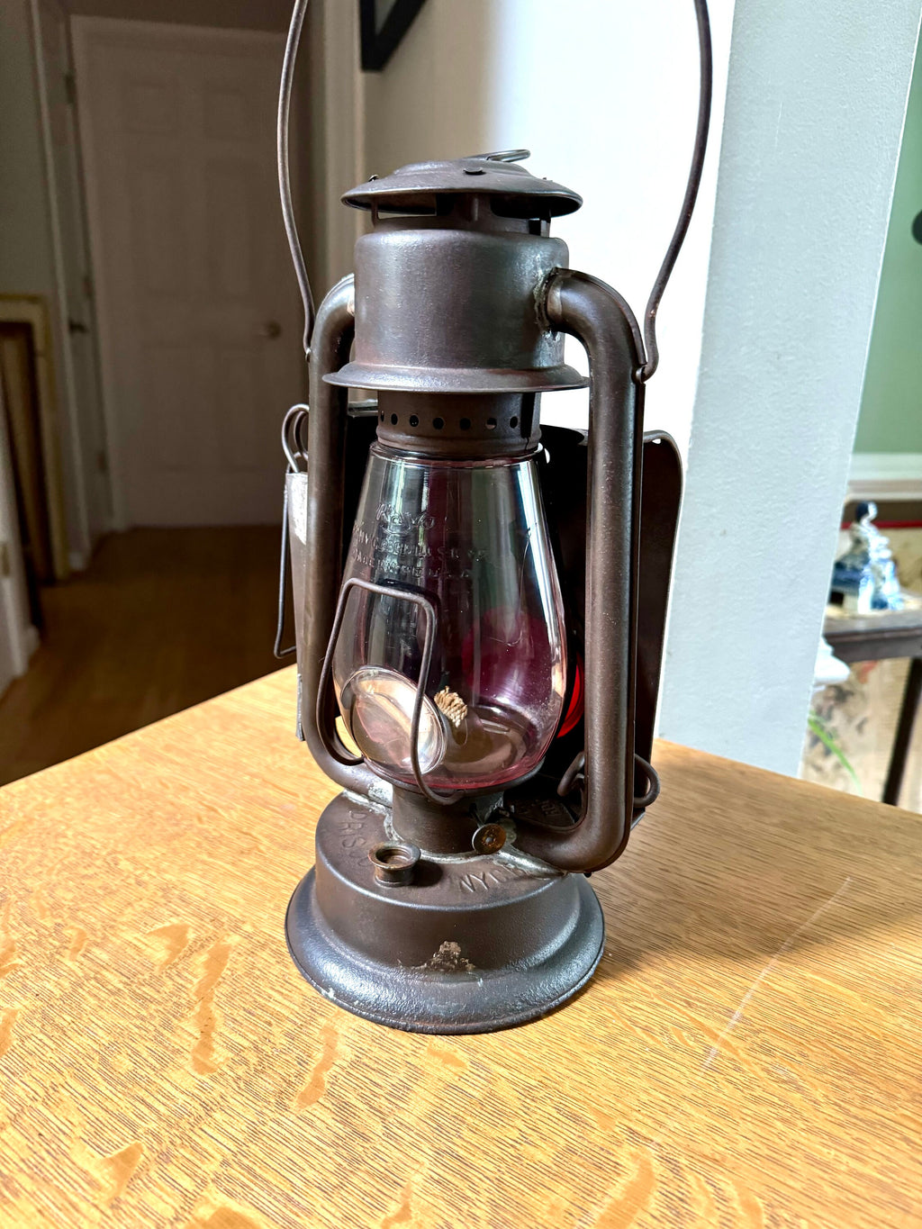 Antique Prisco Pony CB Bulls Eye Globe Lantern | Vintage Rayo Pony C.B. Bulls Eye Lantern| Pritchard Strong Oil Lamp