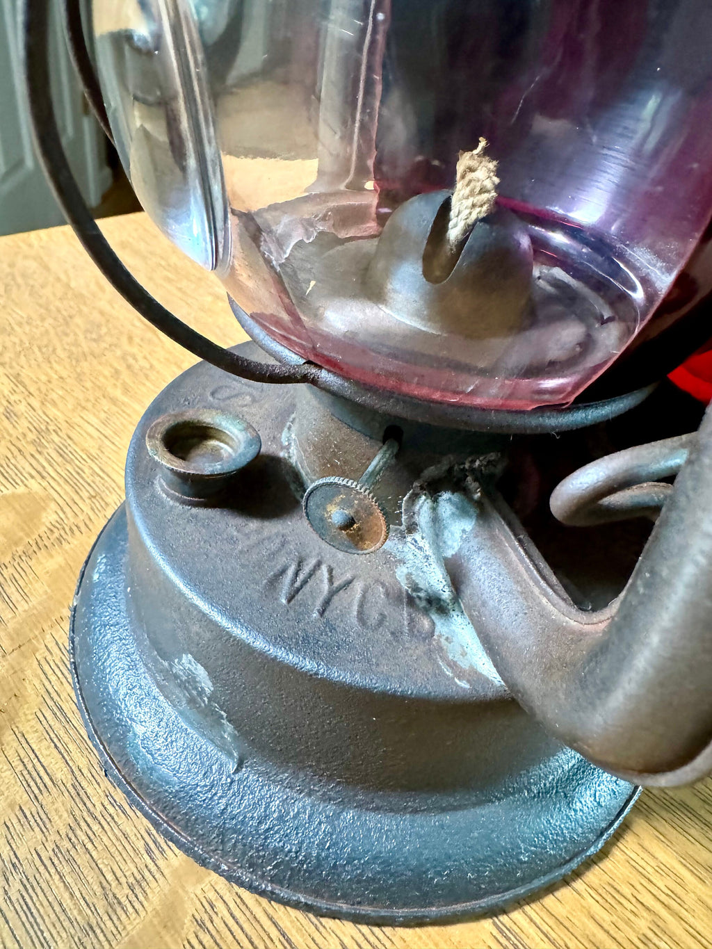 Antique Prisco Pony CB Bulls Eye Globe Lantern | Vintage Rayo Pony C.B. Bulls Eye Lantern| Pritchard Strong Oil Lamp