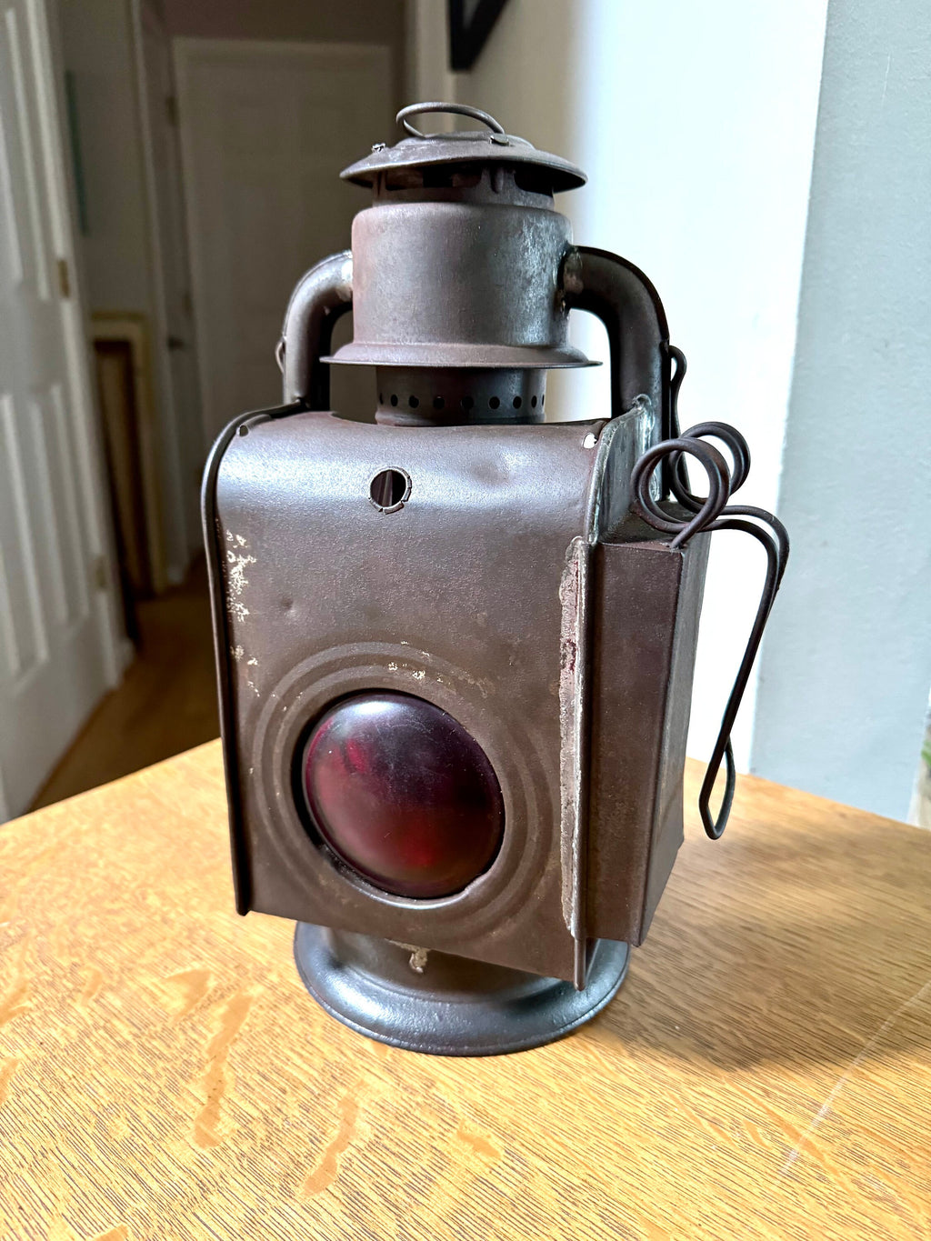 Antique Prisco Pony CB Bulls Eye Globe Lantern | Vintage Rayo Pony C.B. Bulls Eye Lantern| Pritchard Strong Oil Lamp