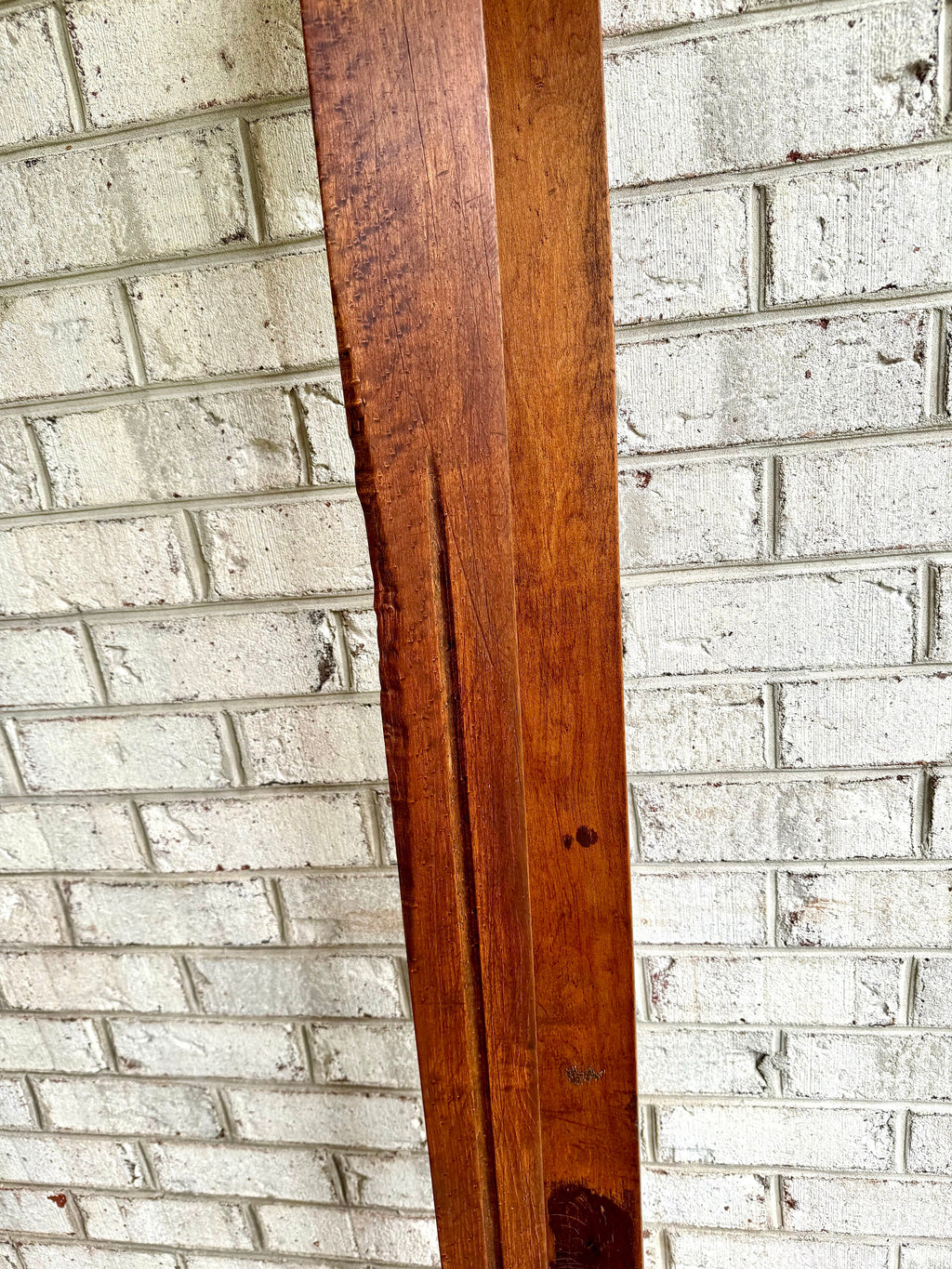 Antique Pair of Strand Wooden Skis | Hickory Wood Skis | Cabin Decor | Antique Snow Skis | Wooden Snow Skis | Leather Bindings Skis