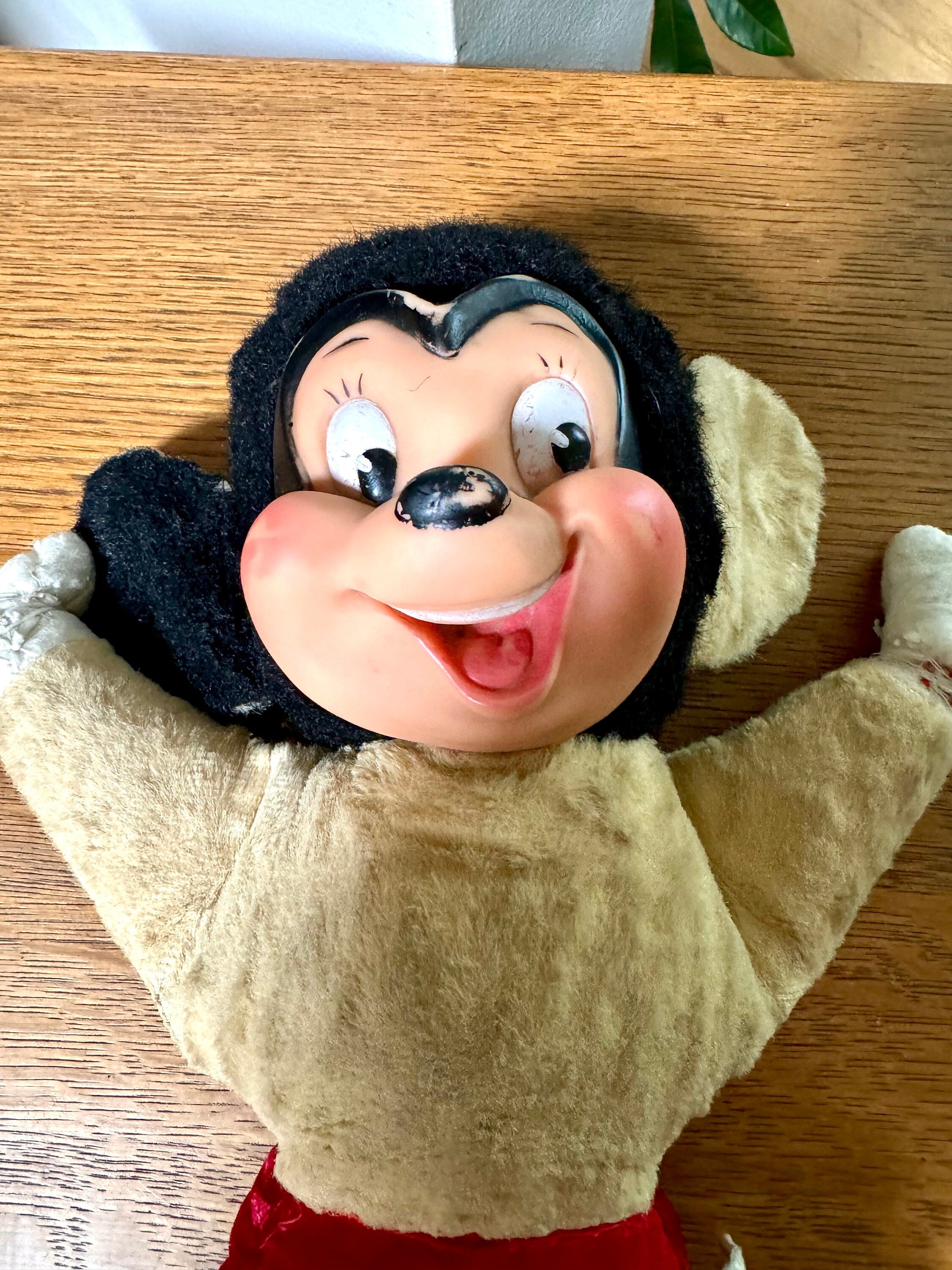 Vintage Distressed Mighty Mouse Stuffed Animal | Ideal Mighty Mouse | Ideal Toy Mighty Mouse | Distressed Mighty Mouse
