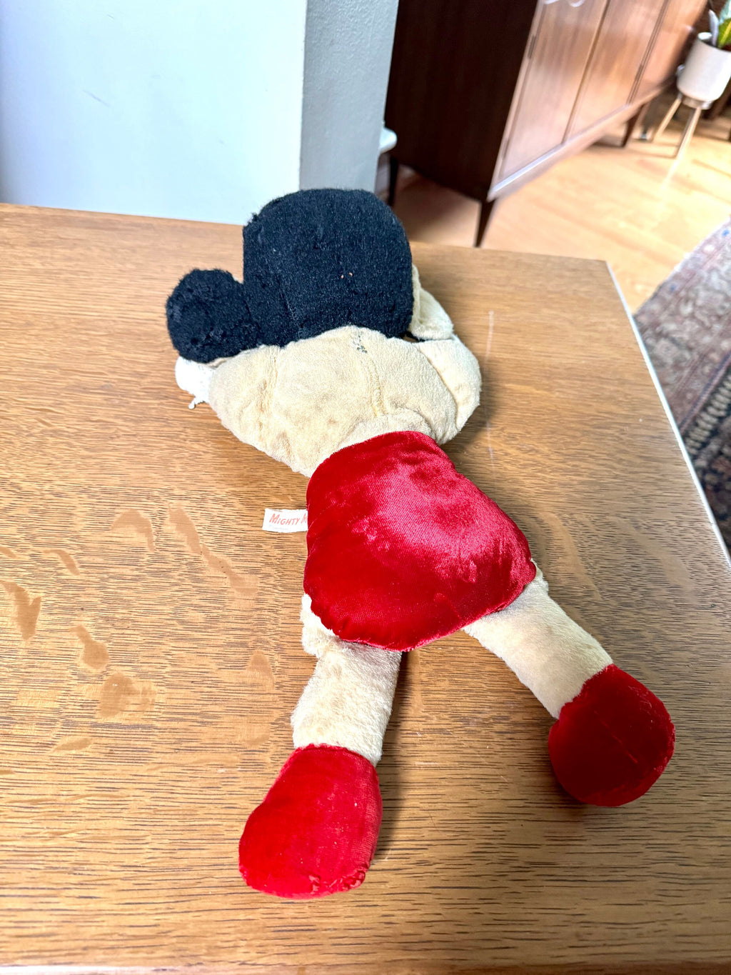 Vintage Distressed Mighty Mouse Stuffed Animal | Ideal Mighty Mouse | Ideal Toy Mighty Mouse | Distressed Mighty Mouse