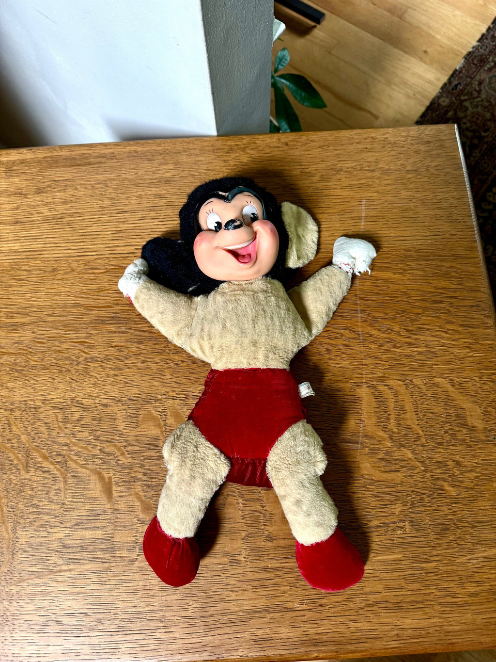 Vintage Distressed Mighty Mouse Stuffed Animal | Ideal Mighty Mouse | Ideal Toy Mighty Mouse | Distressed Mighty Mouse