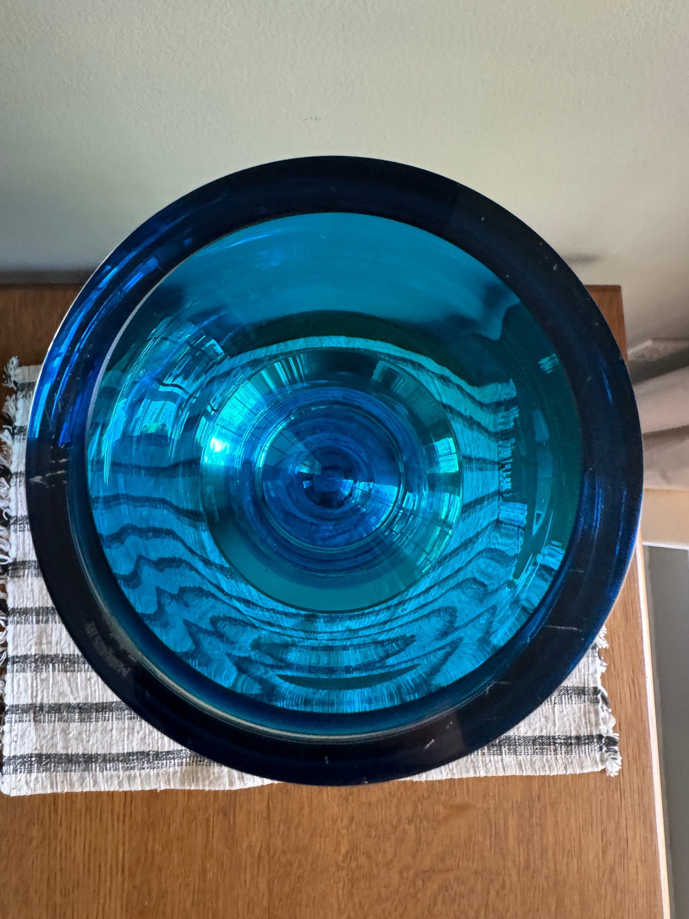 Vtg Marquis By Waterford Tango Vase | Samba Blue Crystal Candle Holder | 16" Tall Turquoise Waterford Crystal Vase | MCM Glass Vessel