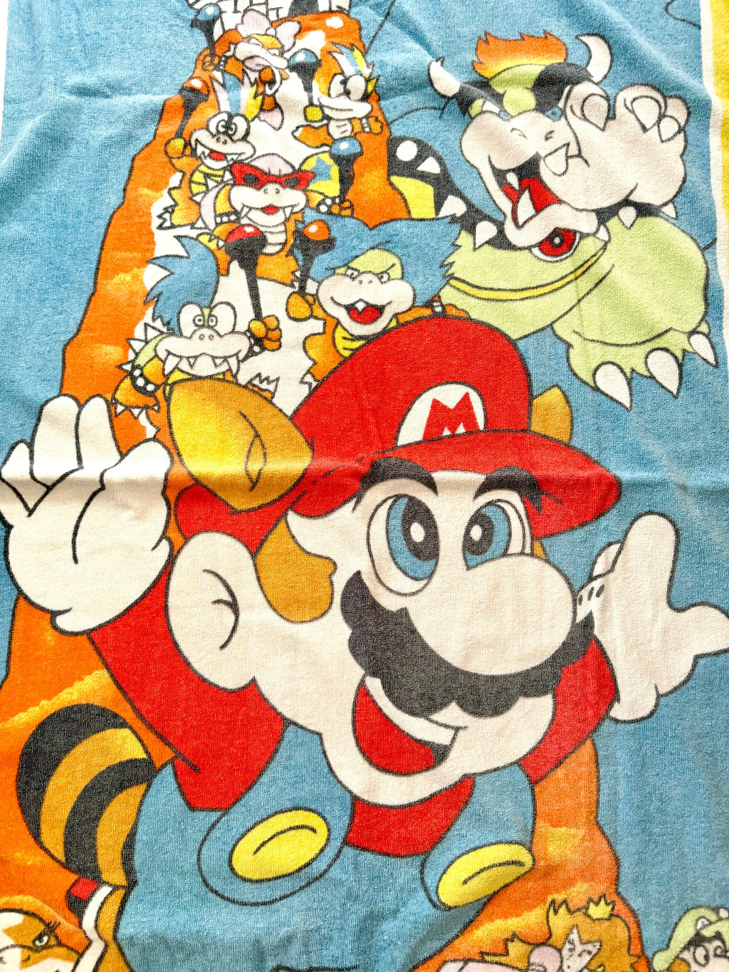 Vtg 1990 Super Mario Bros 3 Beach Towel | Nintendo of America Inc. Beach Towel | Super Mario Bros Yellow Towel