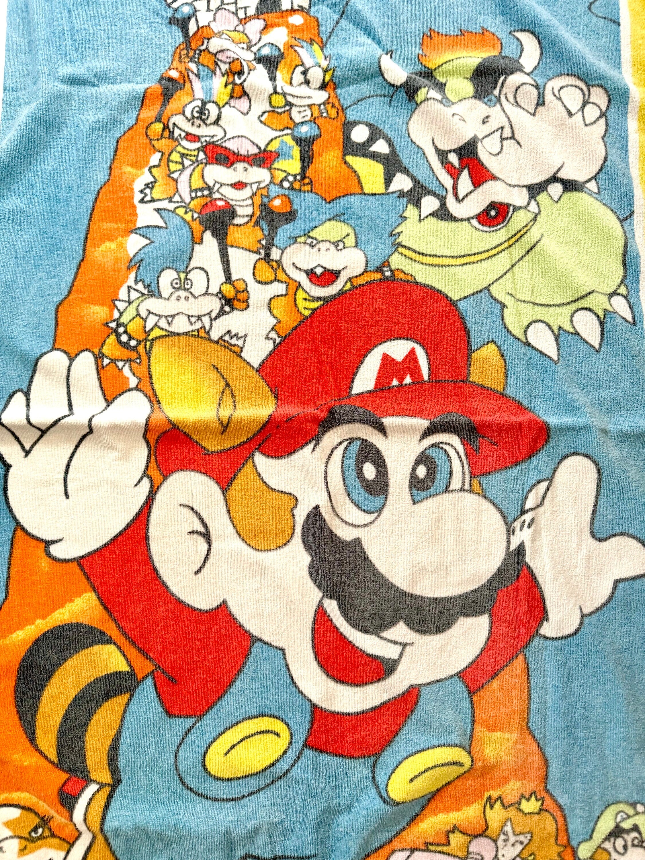 Vtg 1990 Super Mario Bros 3 Beach Towel | Nintendo of America Inc. Beach Towel | Super Mario Bros Yellow Towel
