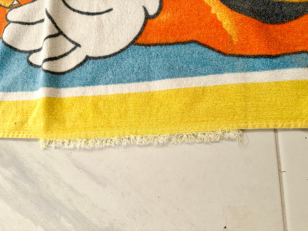 Vtg 1990 Super Mario Bros 3 Beach Towel | Nintendo of America Inc. Beach Towel | Super Mario Bros Yellow Towel