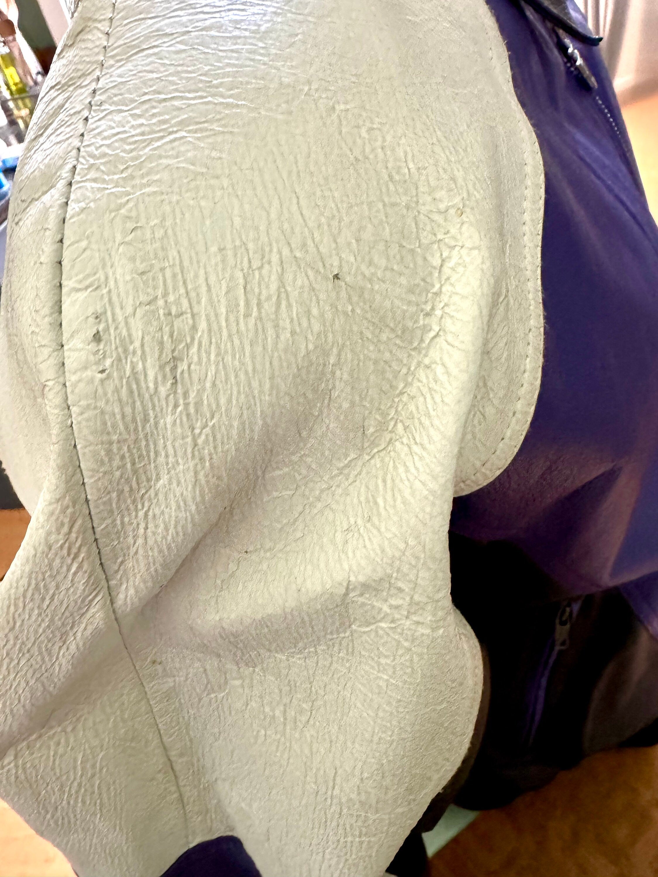 1990's Michael Hoban Purple 8 Leather Jacket | Vintage Michael Hoban Wheremi Jacket | XL Purple 8 Ball Jacket