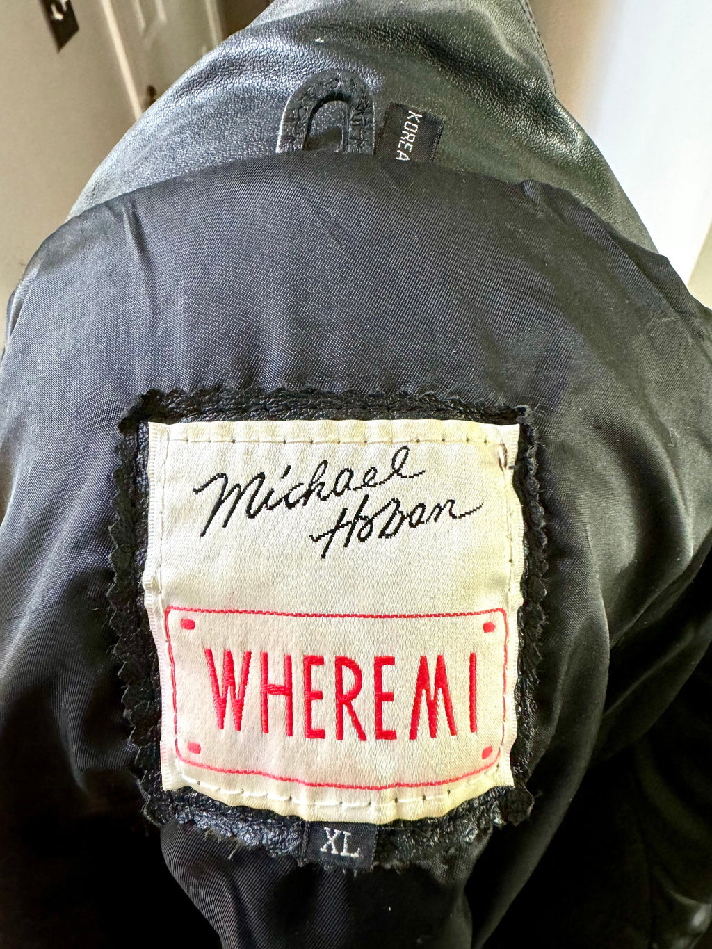 1990's Michael Hoban Purple 8 Leather Jacket | Vintage Michael Hoban Wheremi Jacket | XL Purple 8 Ball Jacket