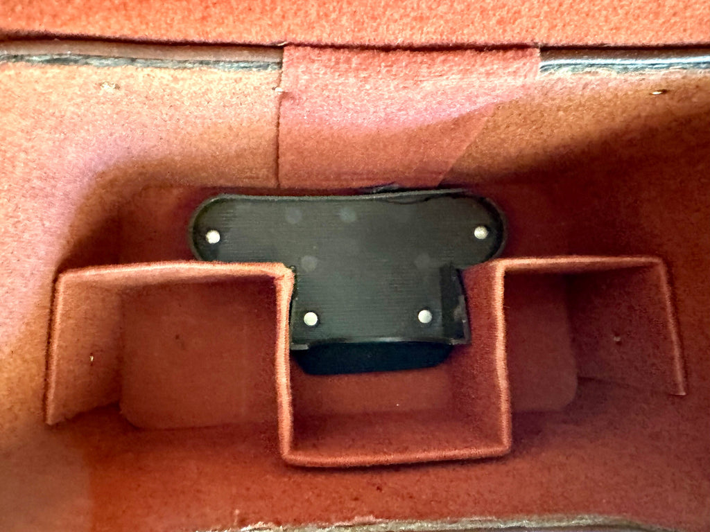 Faux Leather Shoulder Bag | Vintage Brown Marbled Vinyl Camera Bag | Retro Camera Bag With Key | Vegan Leather Handbag | Brown Vinyl Bag